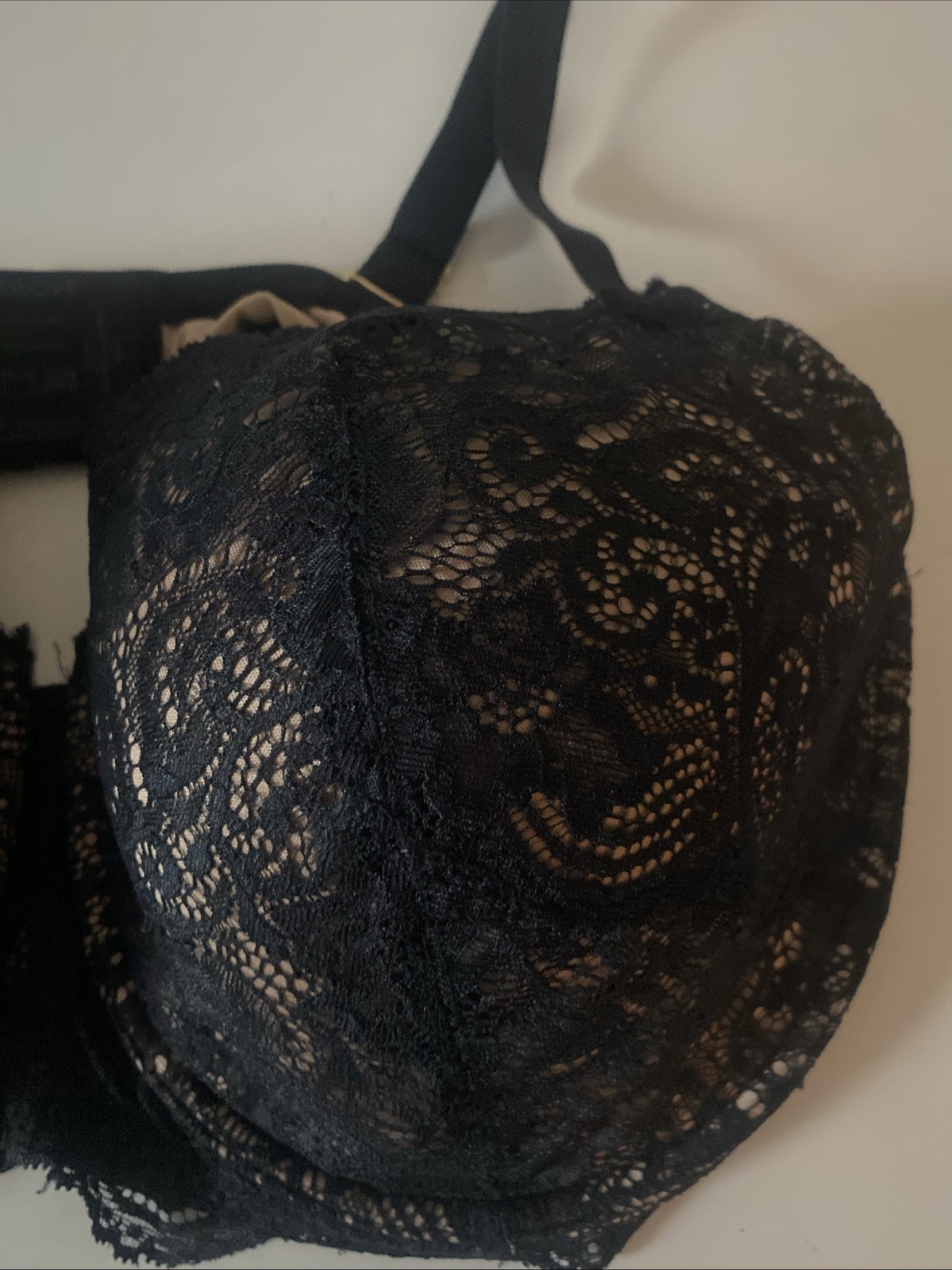 ThirdLove 24/7 Lace Balconette Bra 44D Black Padded Underwire Multiway Straps