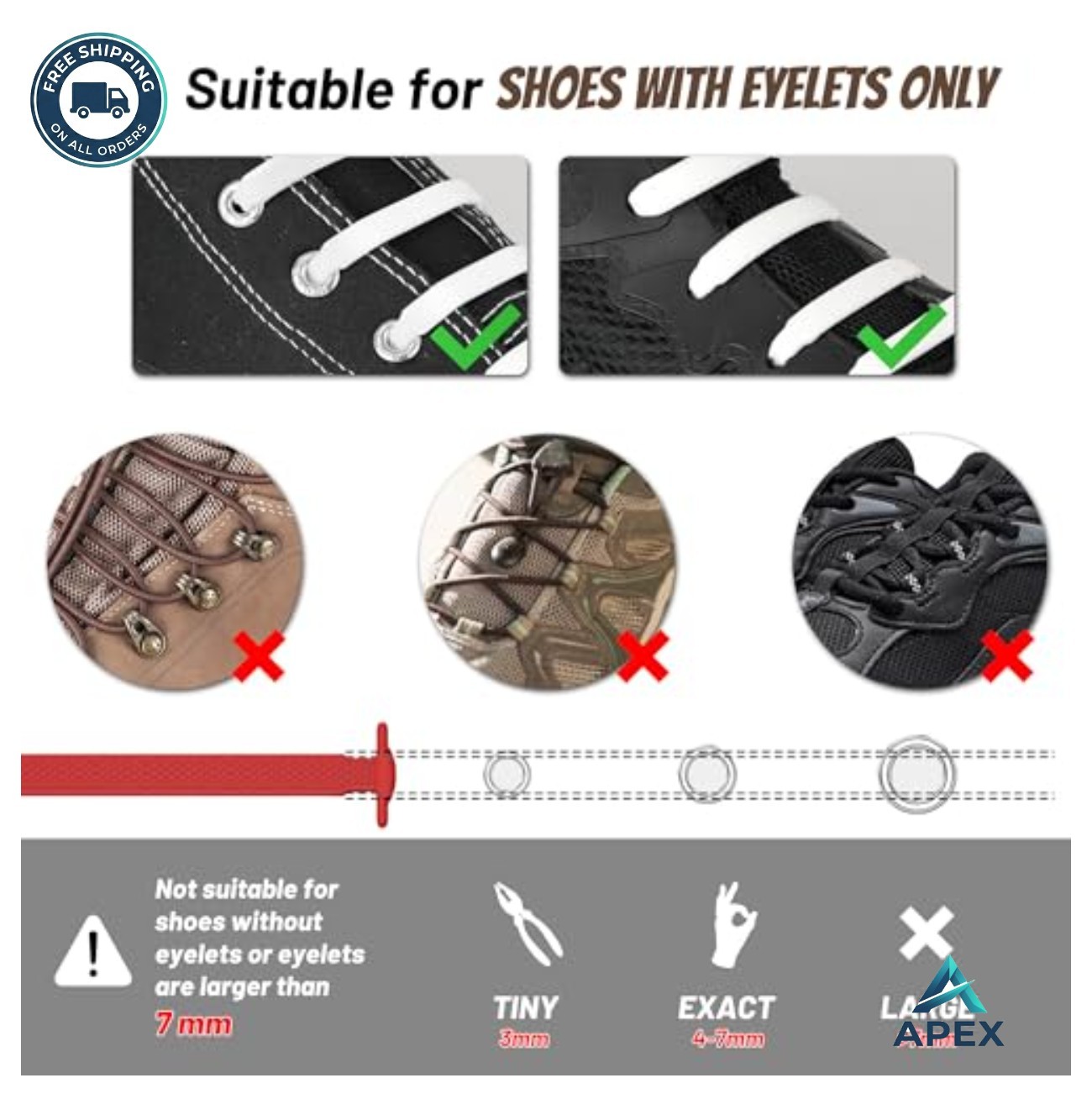 No Tie Shoelaces 24 Pack Elastic Silicone Shoe Laces for Kids Adults Stretch