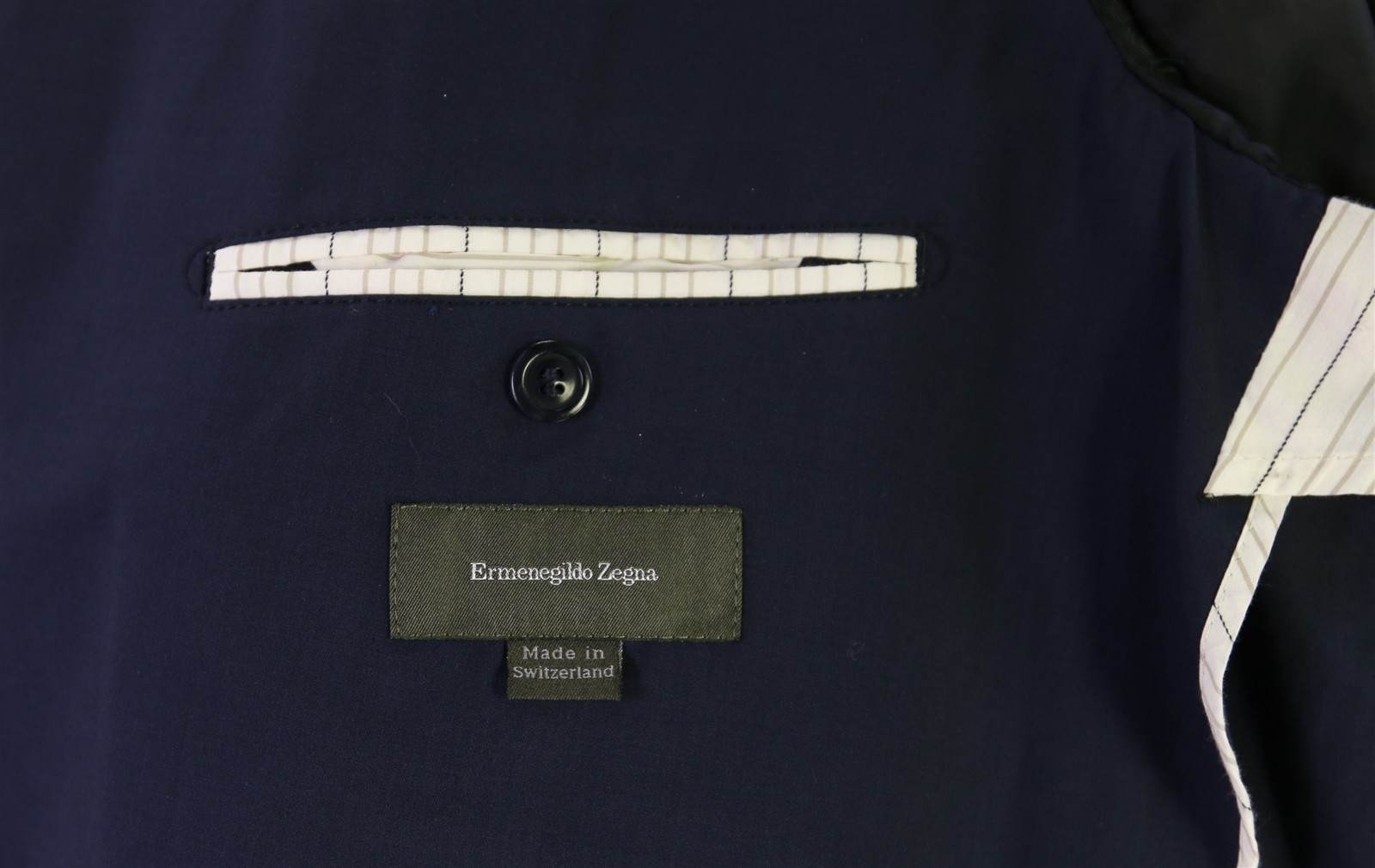 Ermenegildo Zegna Navy Blue Wool Stretch Patch Pocket Travel Blazer 46R