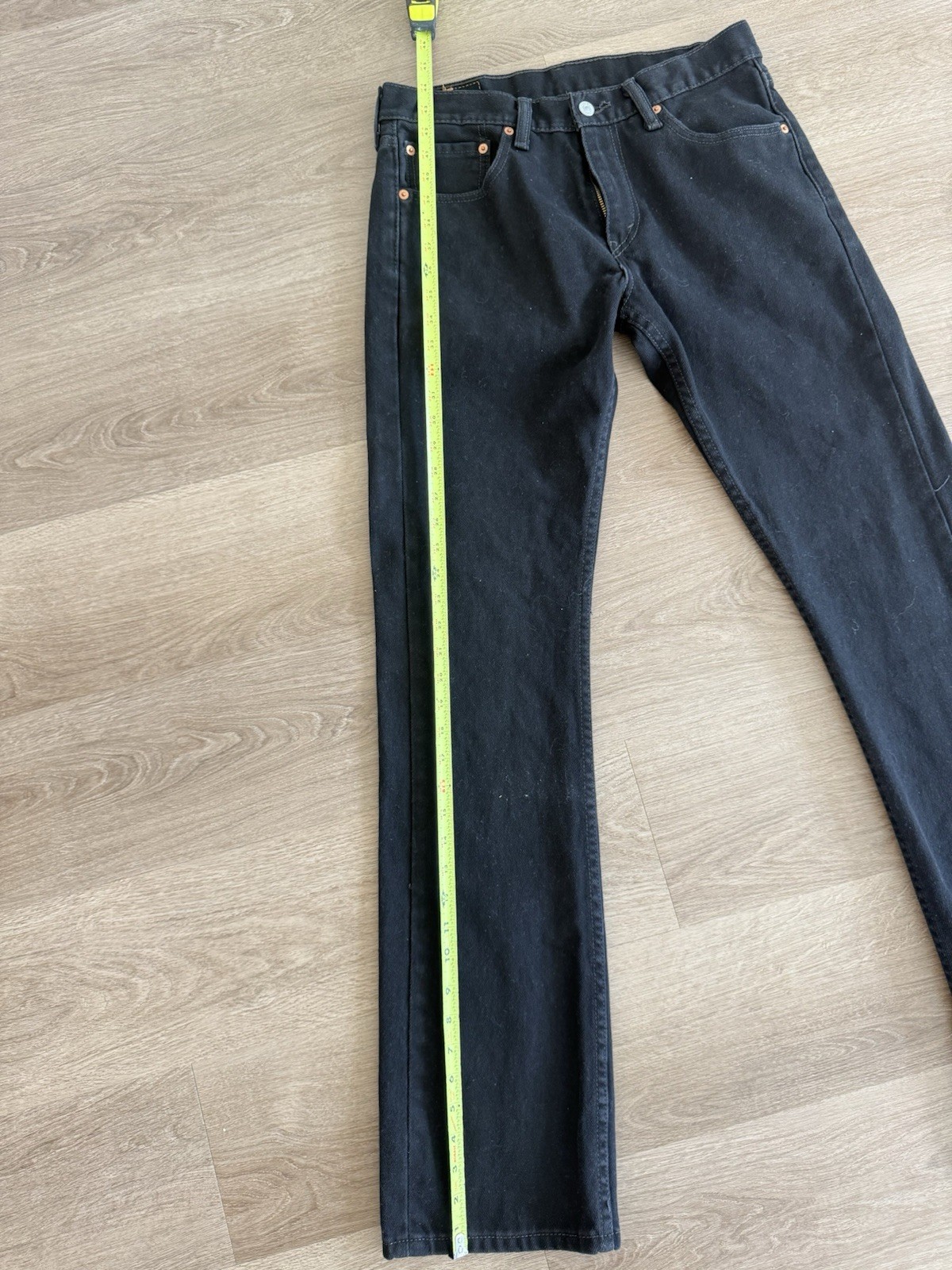 Levi’s 527 Slim Bootcut Jeans Men Size 31×34 Black Denim Pants Low Rise