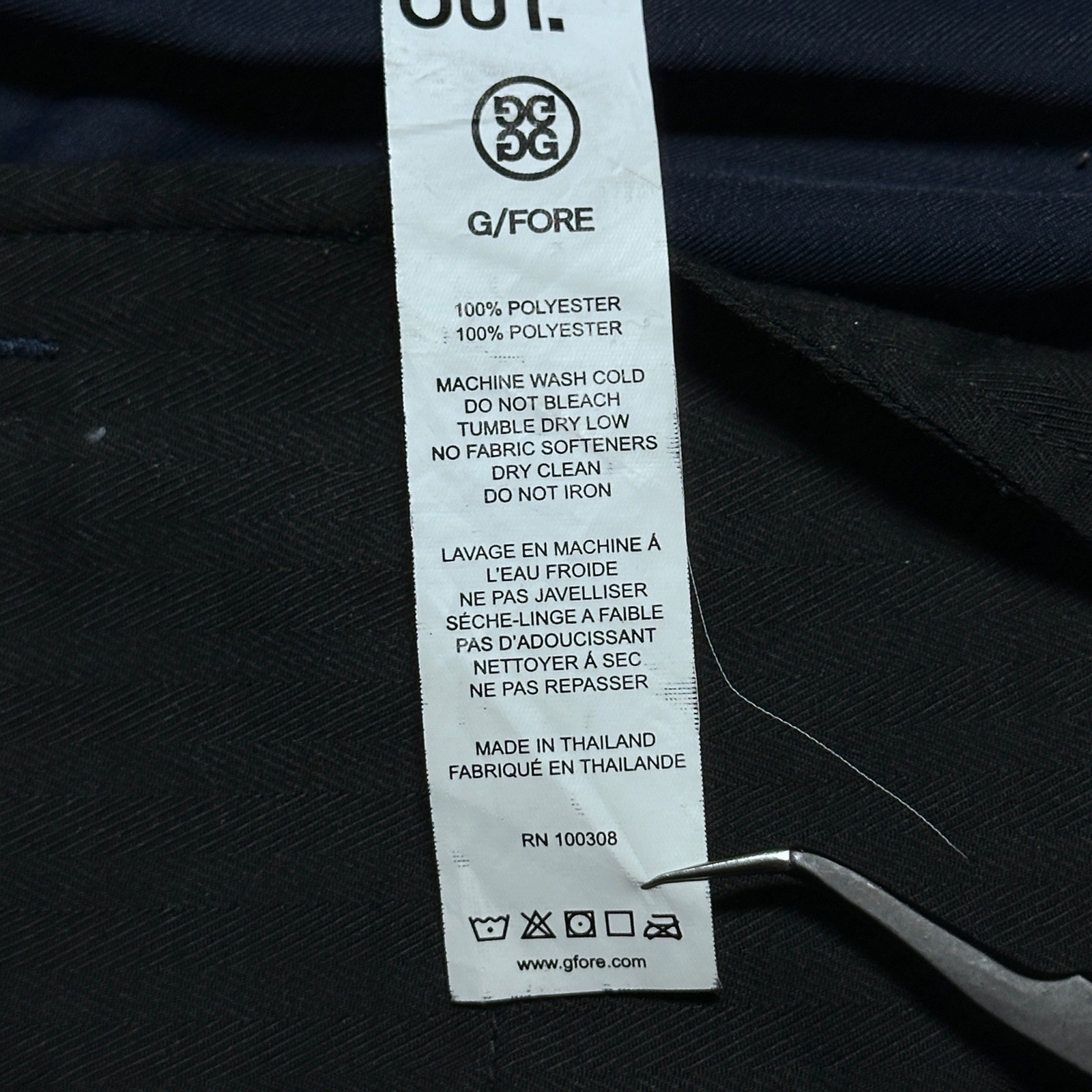 G/FORE Golf Joggers Mens 38 Performance Tech Active Respect My Ball Flight Navy
