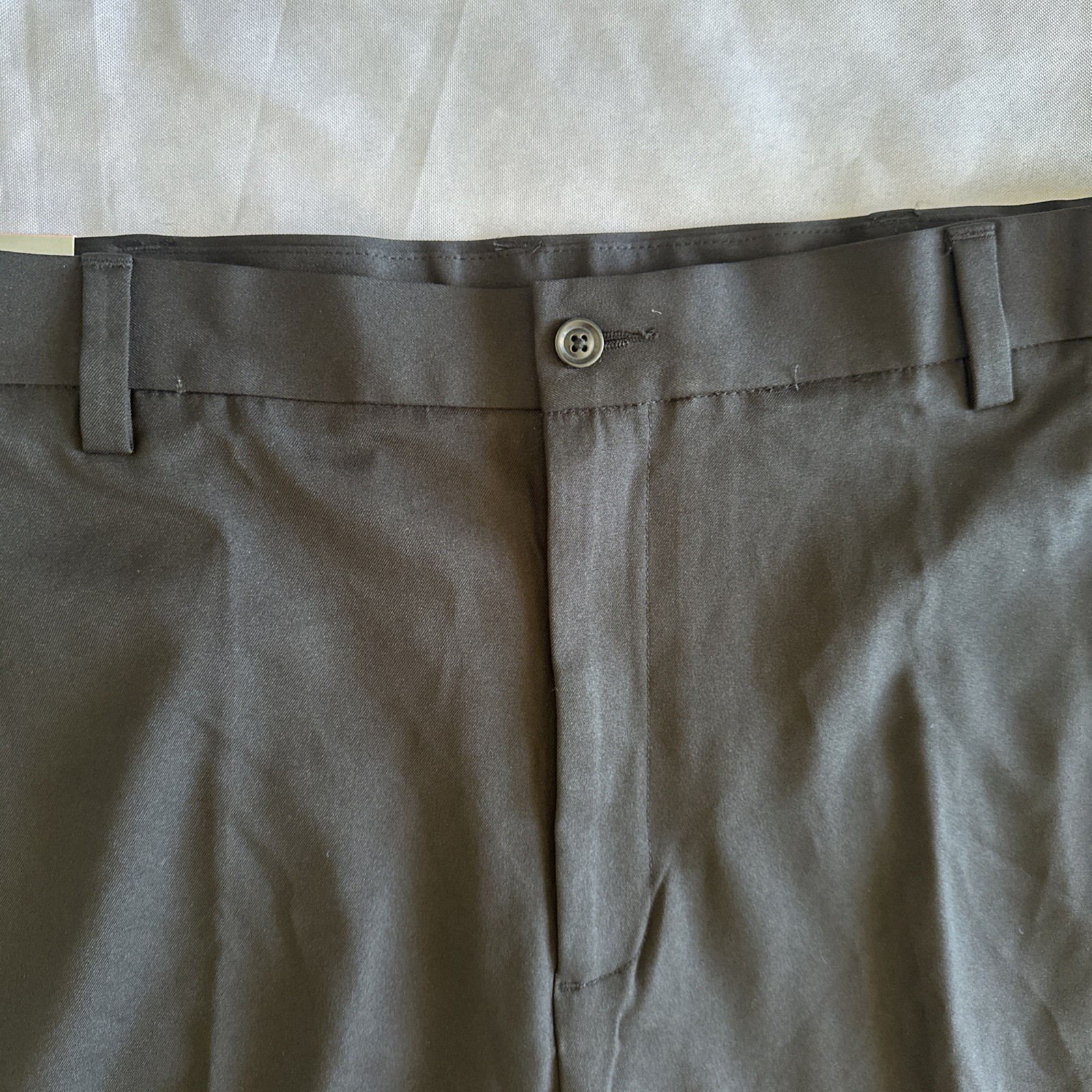 Savane Mens Pants 40×32 Black NWT Big & Tall Flat Front Expandable Waist Stretch