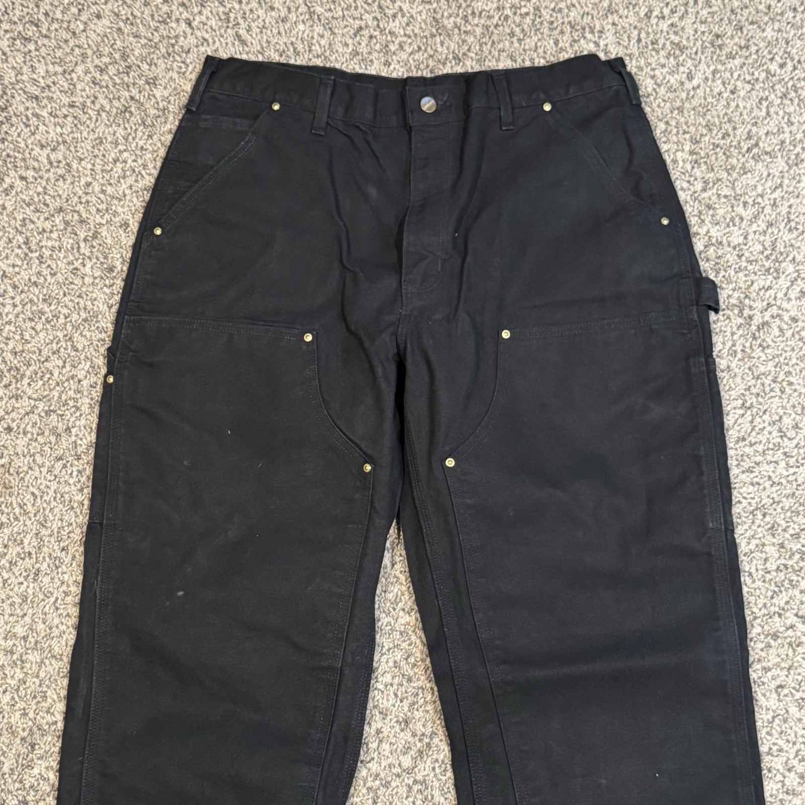 Carhartt 36 x 32 Loose Fit Double Knee Canvas Utility Workwear Carpenter Pants