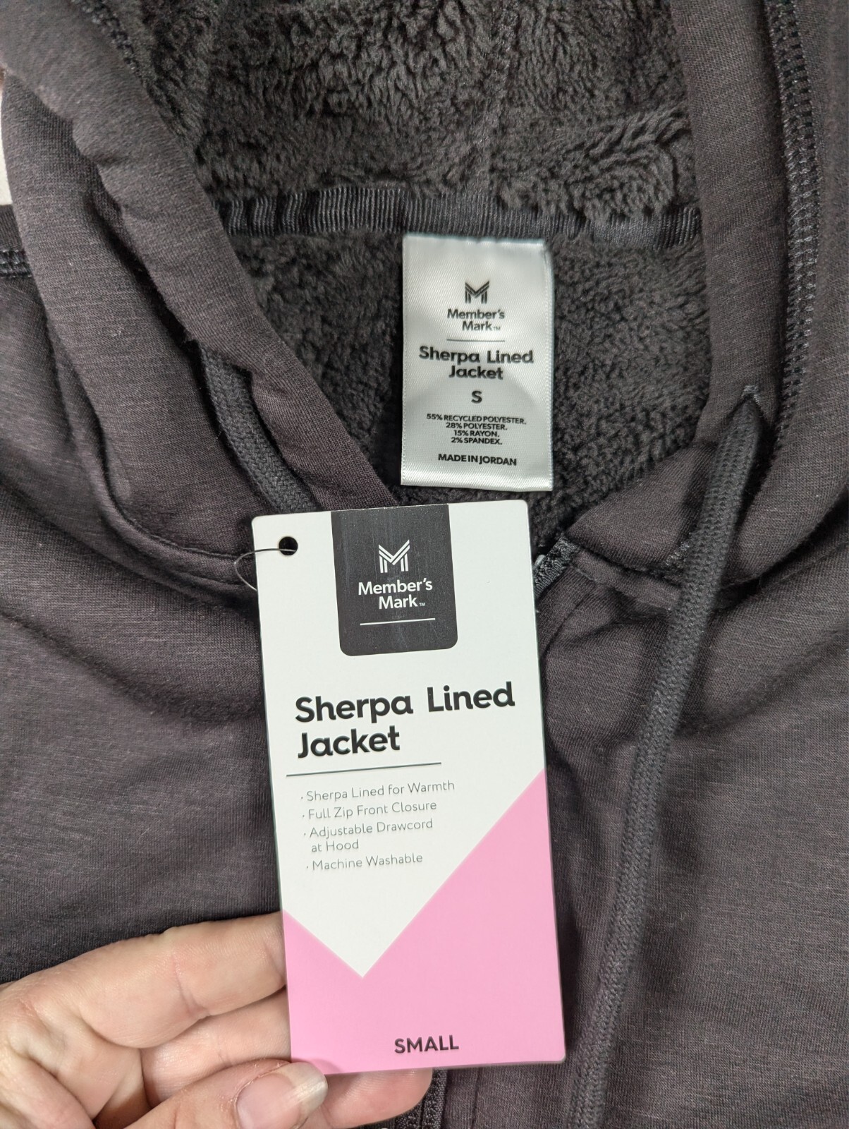 Member’s Mark – Women’s – Full-Zip – Super Soft – Sherpa Lined Jacket – Size S