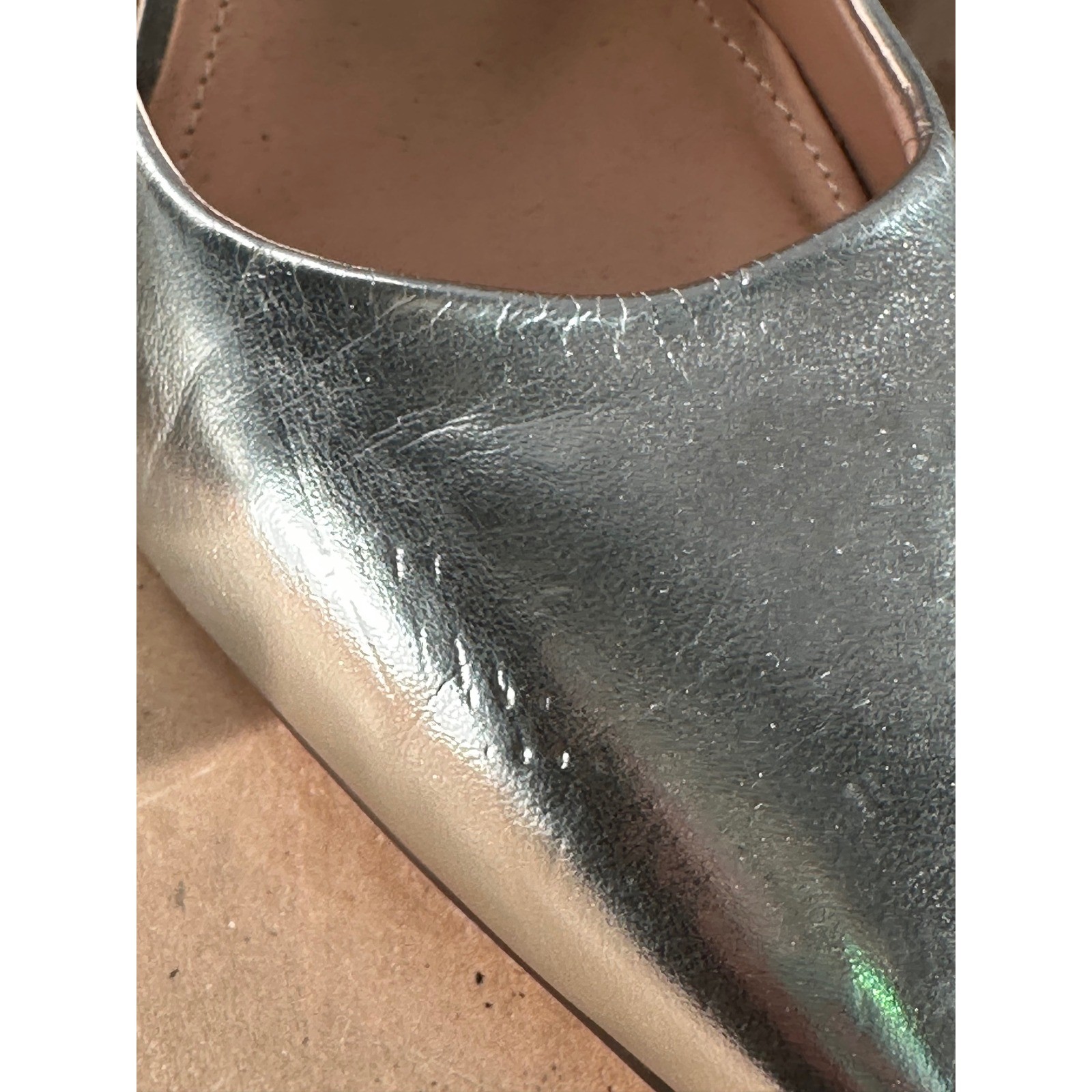 Charles by Charles David Womens Silver Metallic Pointed Toe Pumps Heels Size 10M