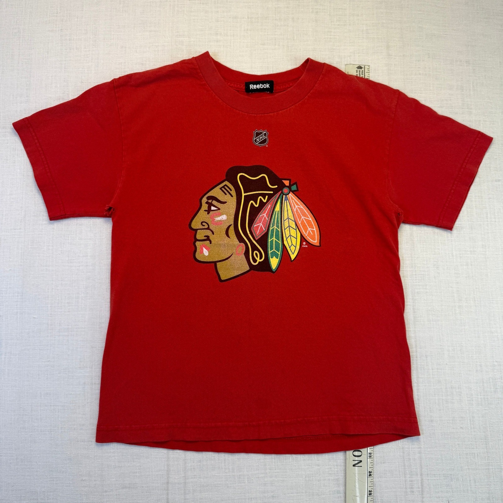 Reebok Chicago Blackhawks Patrick Kane 88 Shirt Red Youth Small Graphic Tee NHL