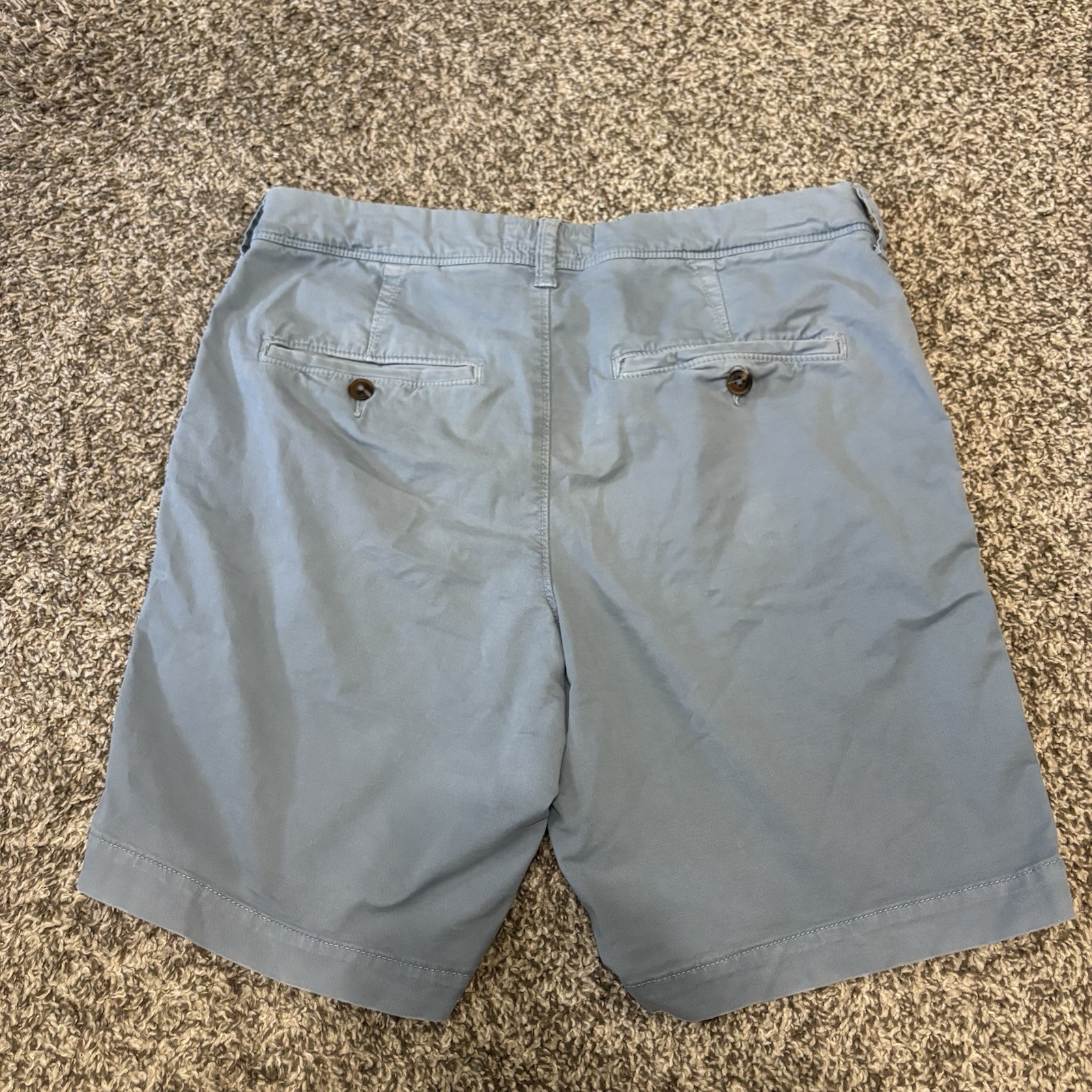 American Eagle Next Level Flex Mens Slim Classic Chino Shorts Light Blue Size 30