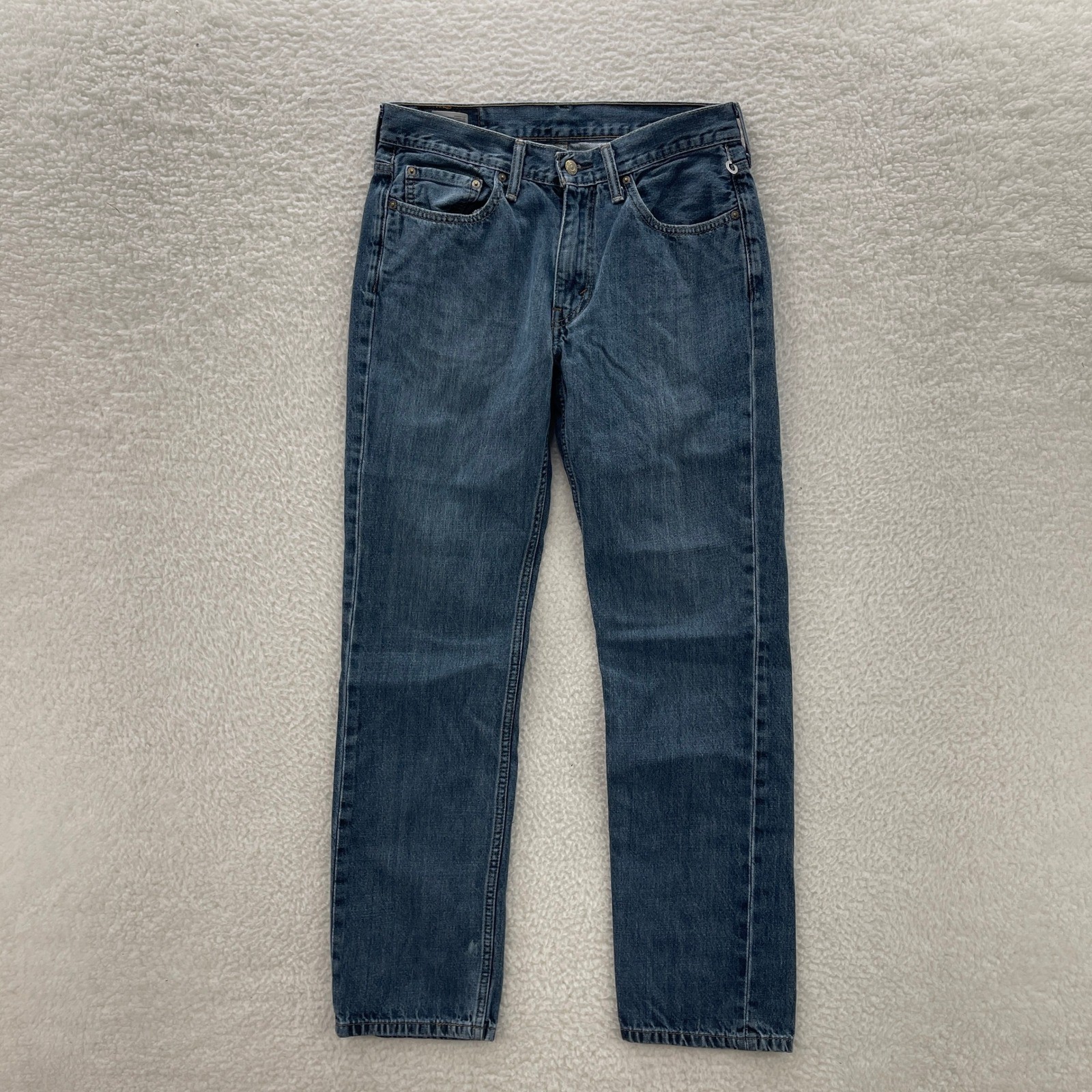 Levis Jeans Mens 32×34 Blue 514 Straight Fit Medium Wash Denim Casual Workwear