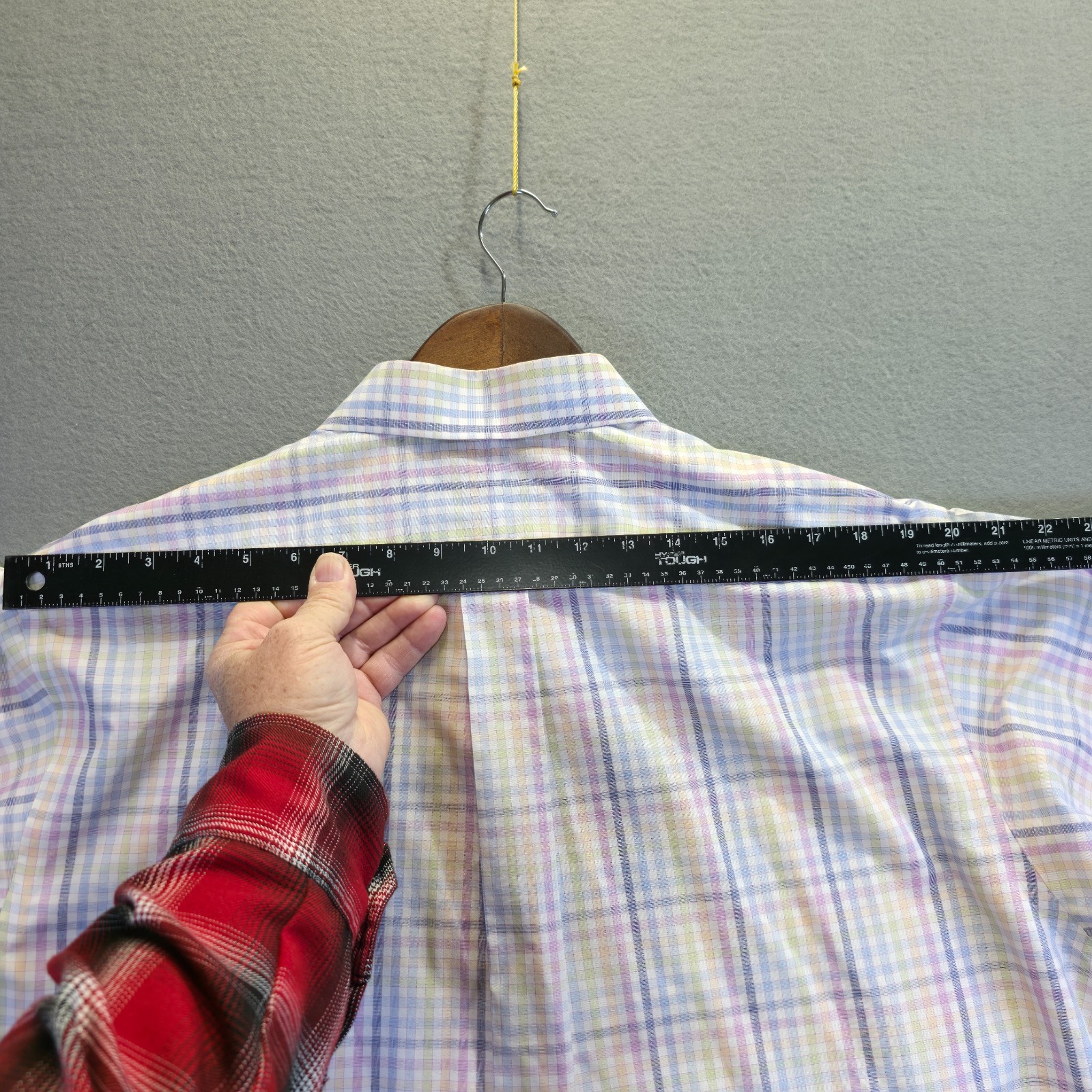 Roundtree & Yorke Gold Label Men’s Fitted Non-Iron Poplin Dress Shirt Sz 17/35
