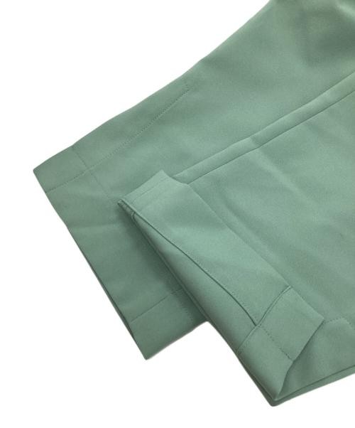 CULLNI Belted side slit tapered pants Yellow green 22-SS-016
