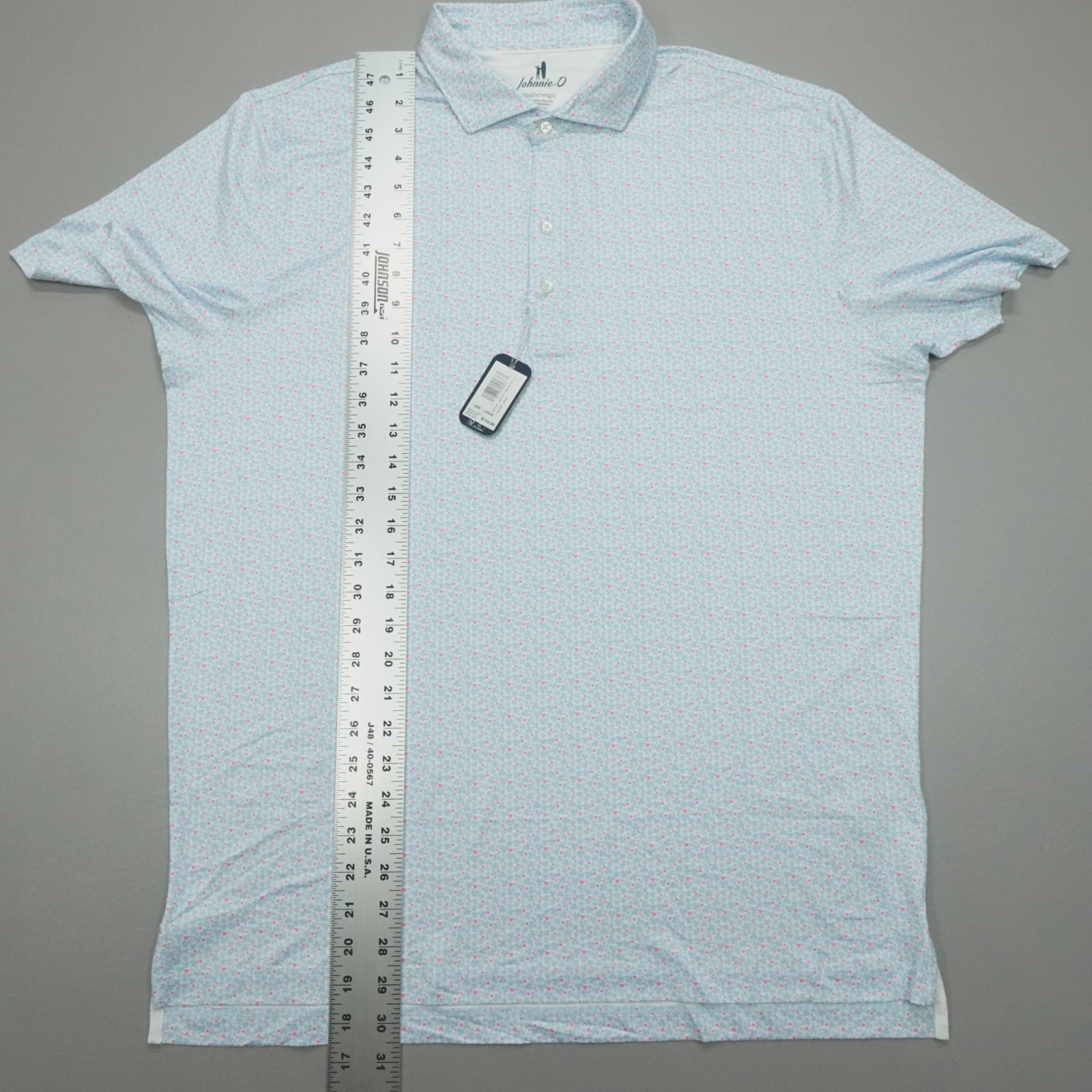 Johnnie-O Men’s Kona Four Leaf Clover Featherweight Golf Polo NWT $110