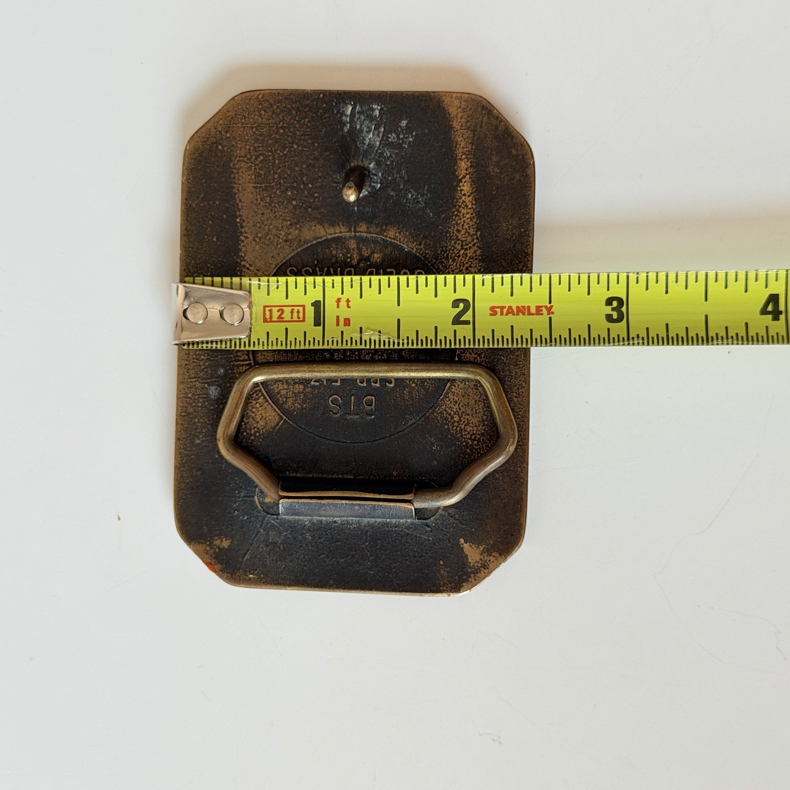 BTS Brass Belt Buckle SNAP-ON TOOLS SPP-513 Solid Brass Vintage USA Made +Case