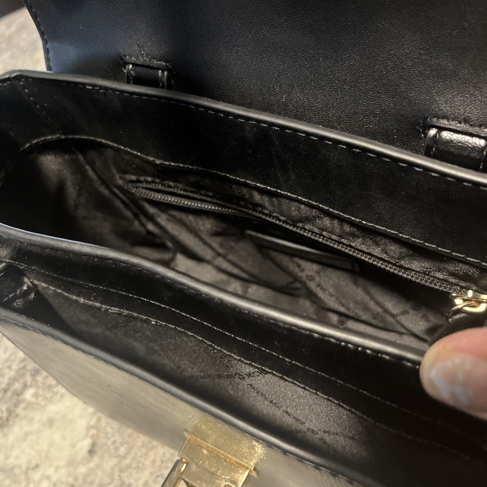 Michael Kors Manhattan Medium Patent Leather School Satchel Black