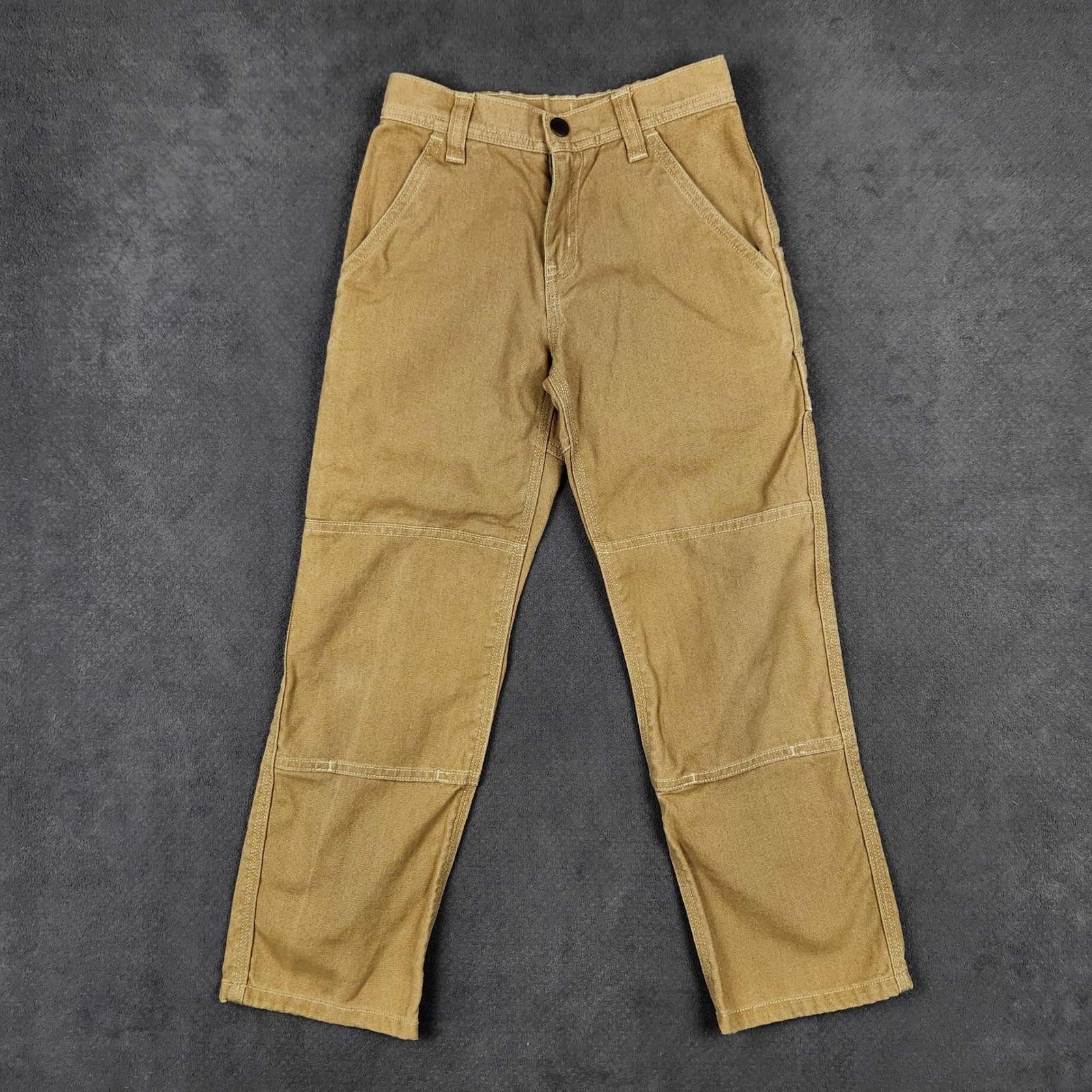 Patagonia Hemp Utility Pants Boys Small Brown Double Knee Canvas Outdoor 66585