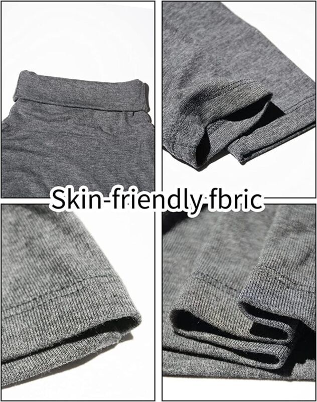 Men Mock Turtleneck T-Shirt Long Sleeve Pullover Seamless Undershirt Basic Tops