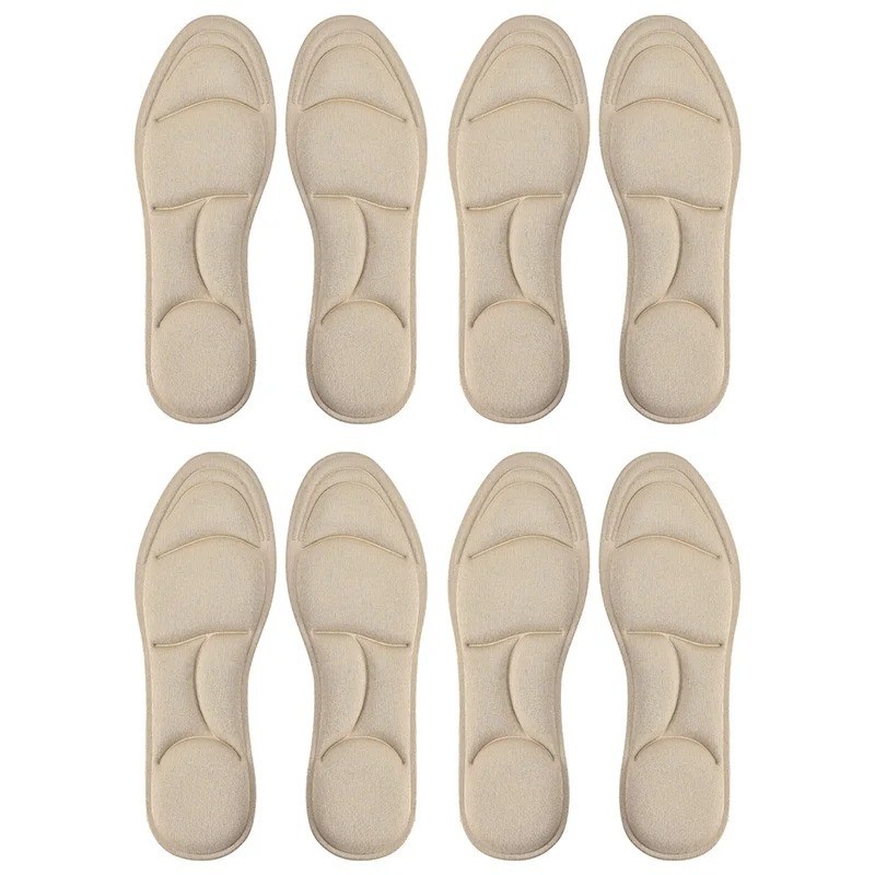 8PCS 5D Memory Foam Insoles Arch Support Cushion Shoe Inserts Men Women Comfort