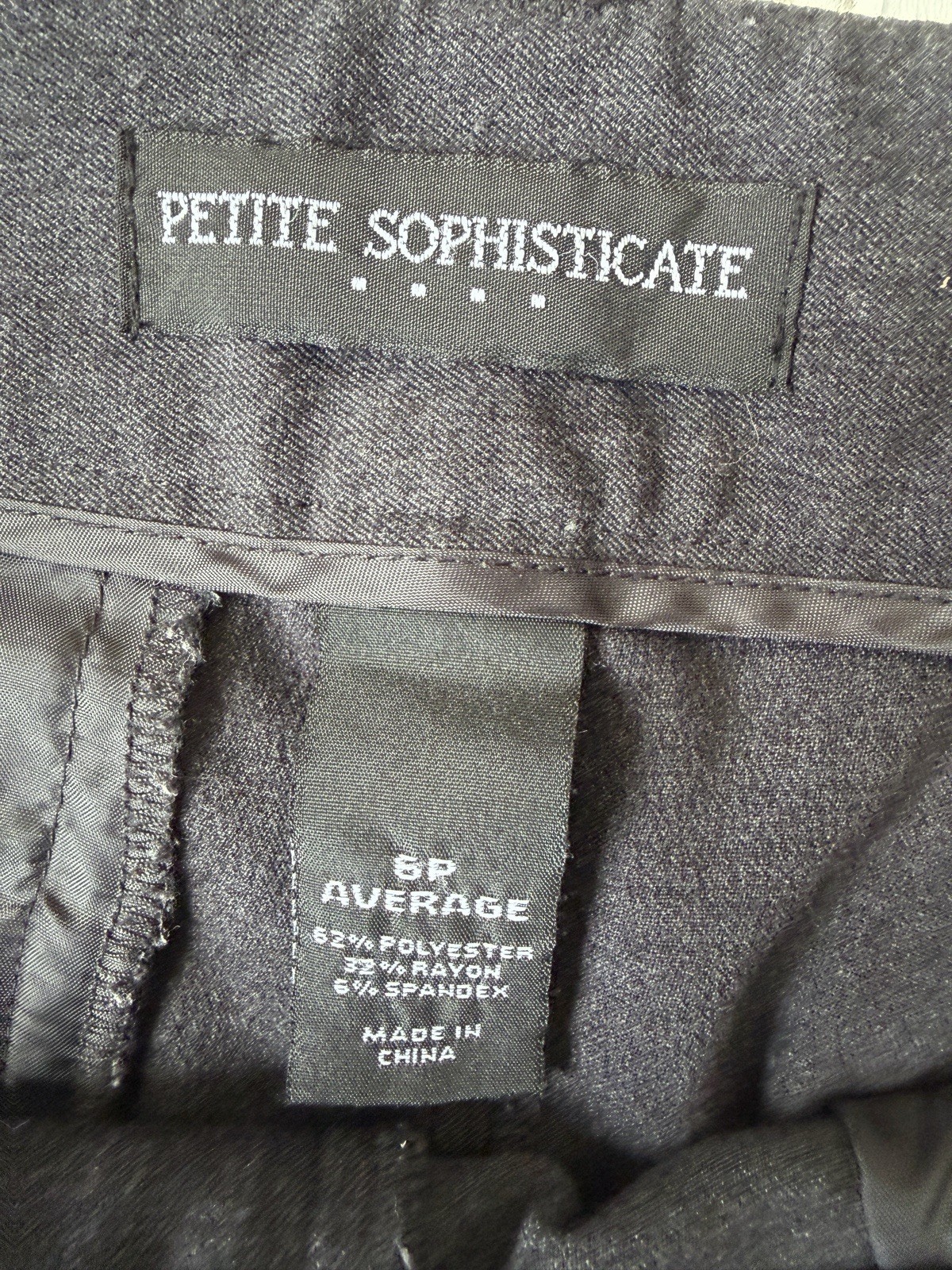 Petite Sophisticate Charcoal Grey Dress Pants 6Petite Trousers Bootcut Mid Rise