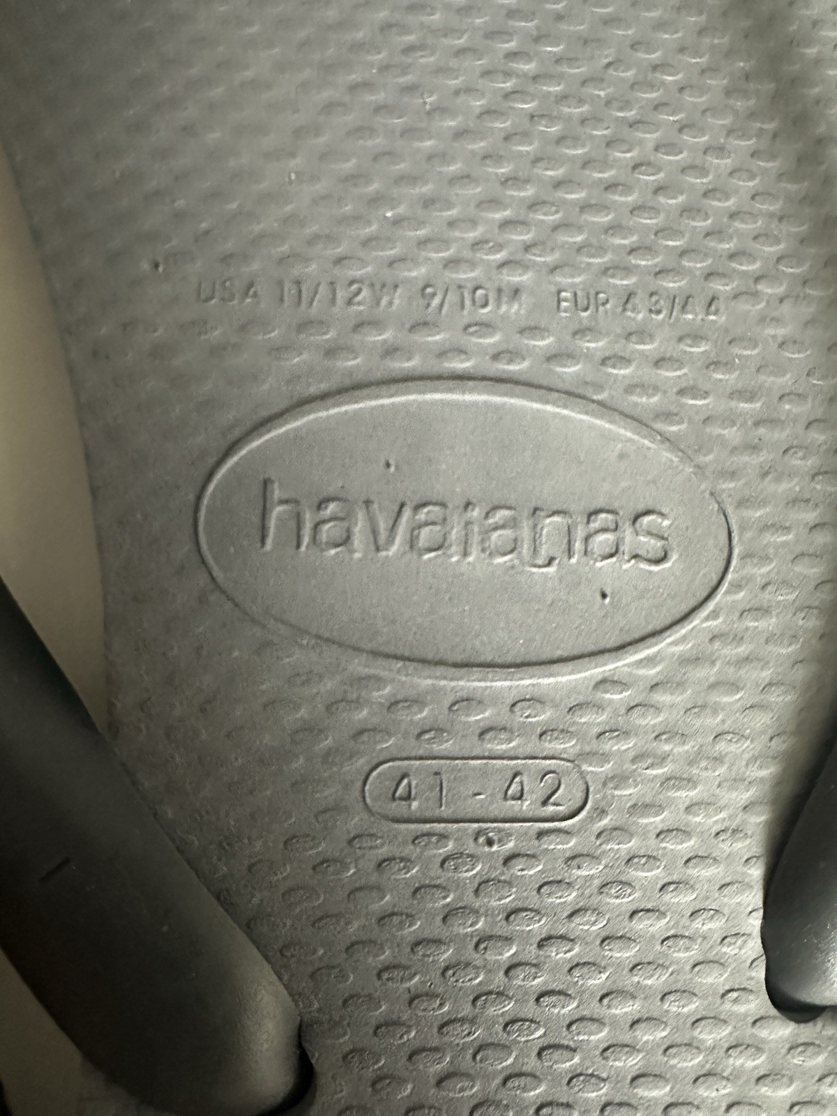 Havaianas Brazil Logo Flip Flops Steel Gray Size Mens 9/10 Womens 11/12 NWT