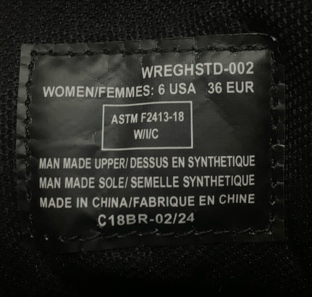 Lugs Work Force Steel Toe Black Boots Size 6 Euro 36