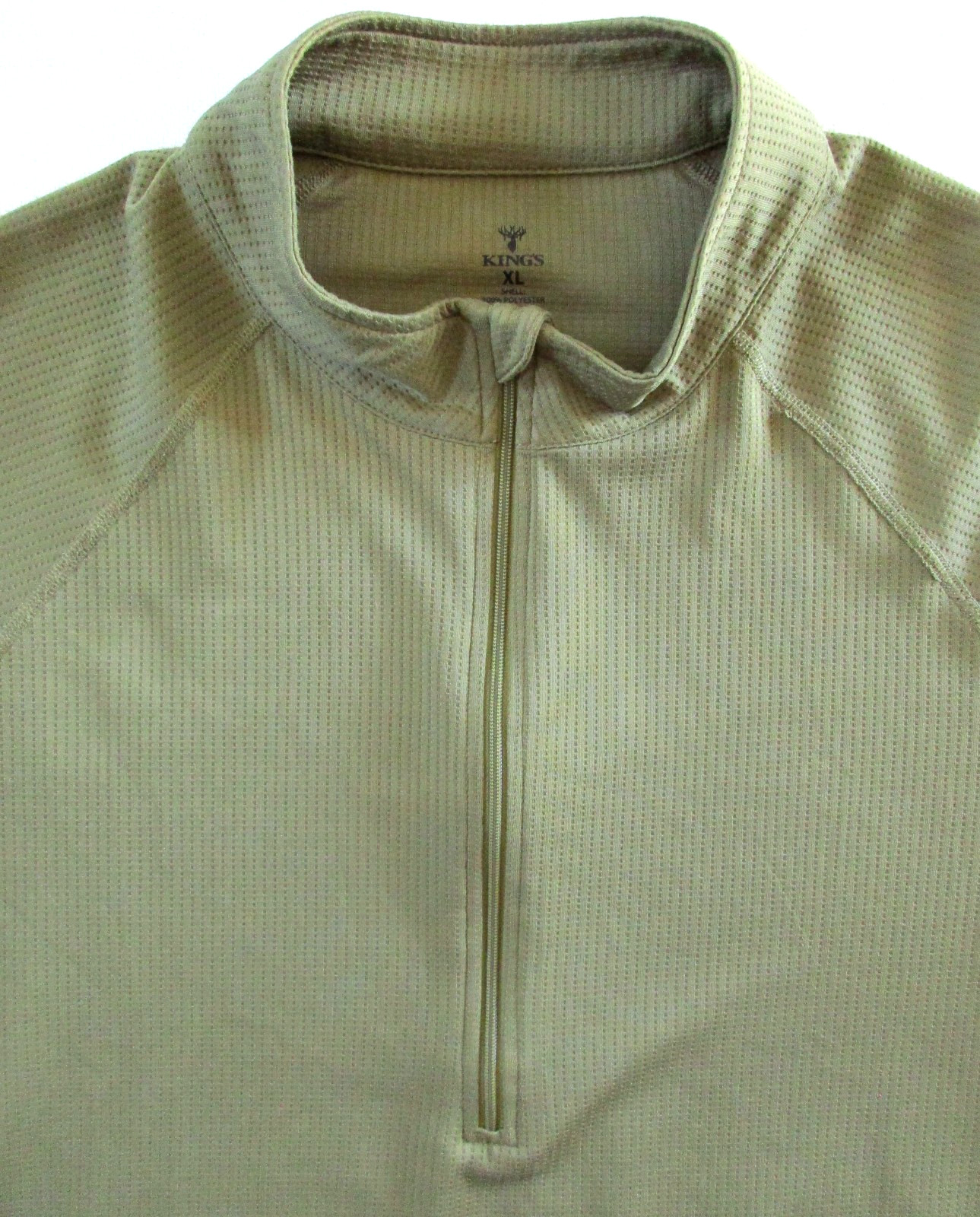 Kings Camo Shirt Men’s XL XKG Base Layer 1/2 Zip Lightweight Waffle Knit Hunting