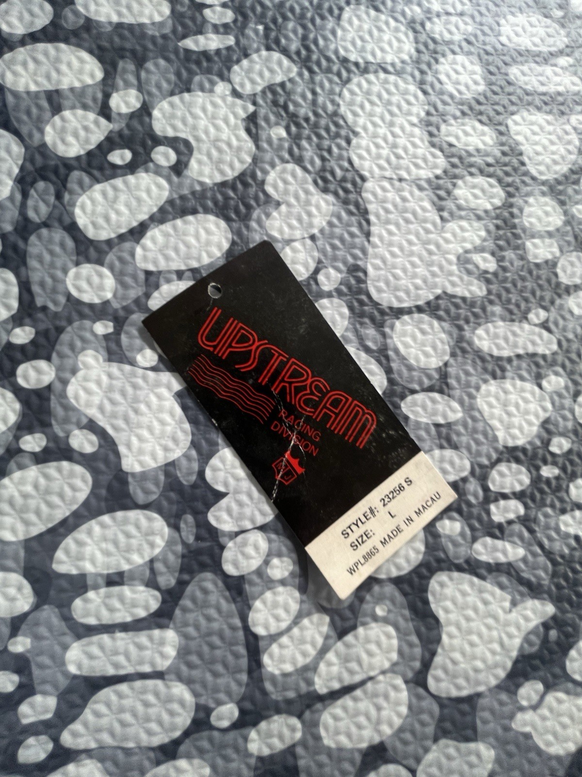 Vtg Upstream Racing Division Premier Jacket Sz Lg Black Zip Pockets Nylon New!!