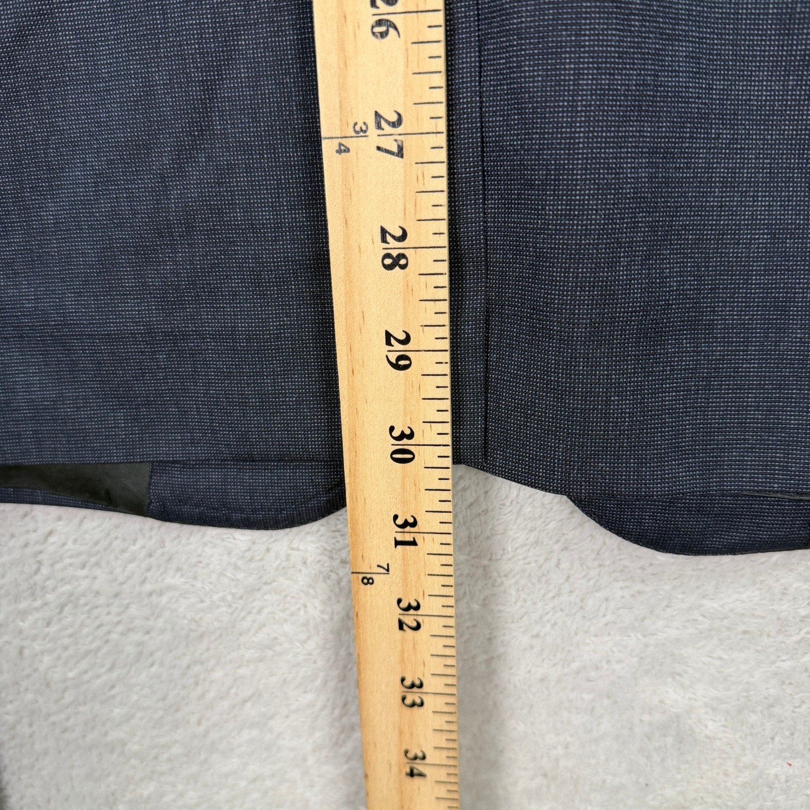 Brooks Brothers Mens 40S Short Slim Fit Suit Navy Scottish Shetland Wool 32×29
