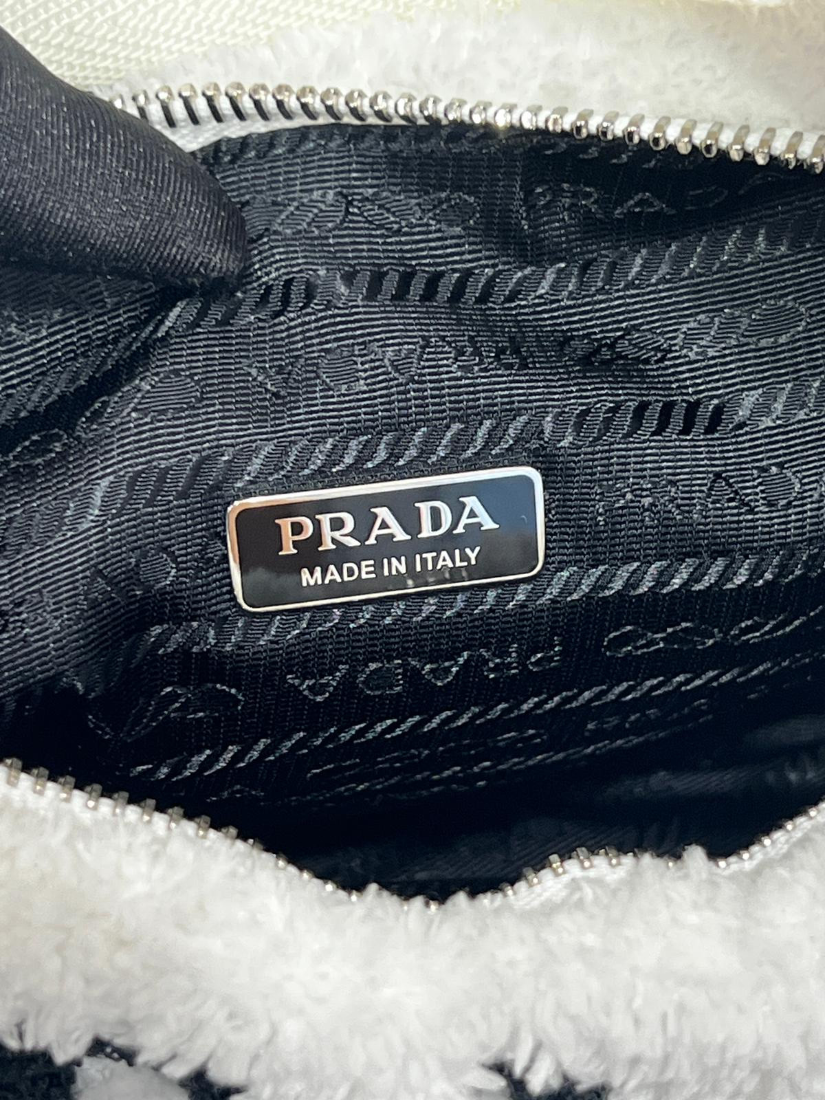 Authentic Prada Re-Edition 2000 Terry Hobo Terry Fabric Hobo Bag White eBay AG