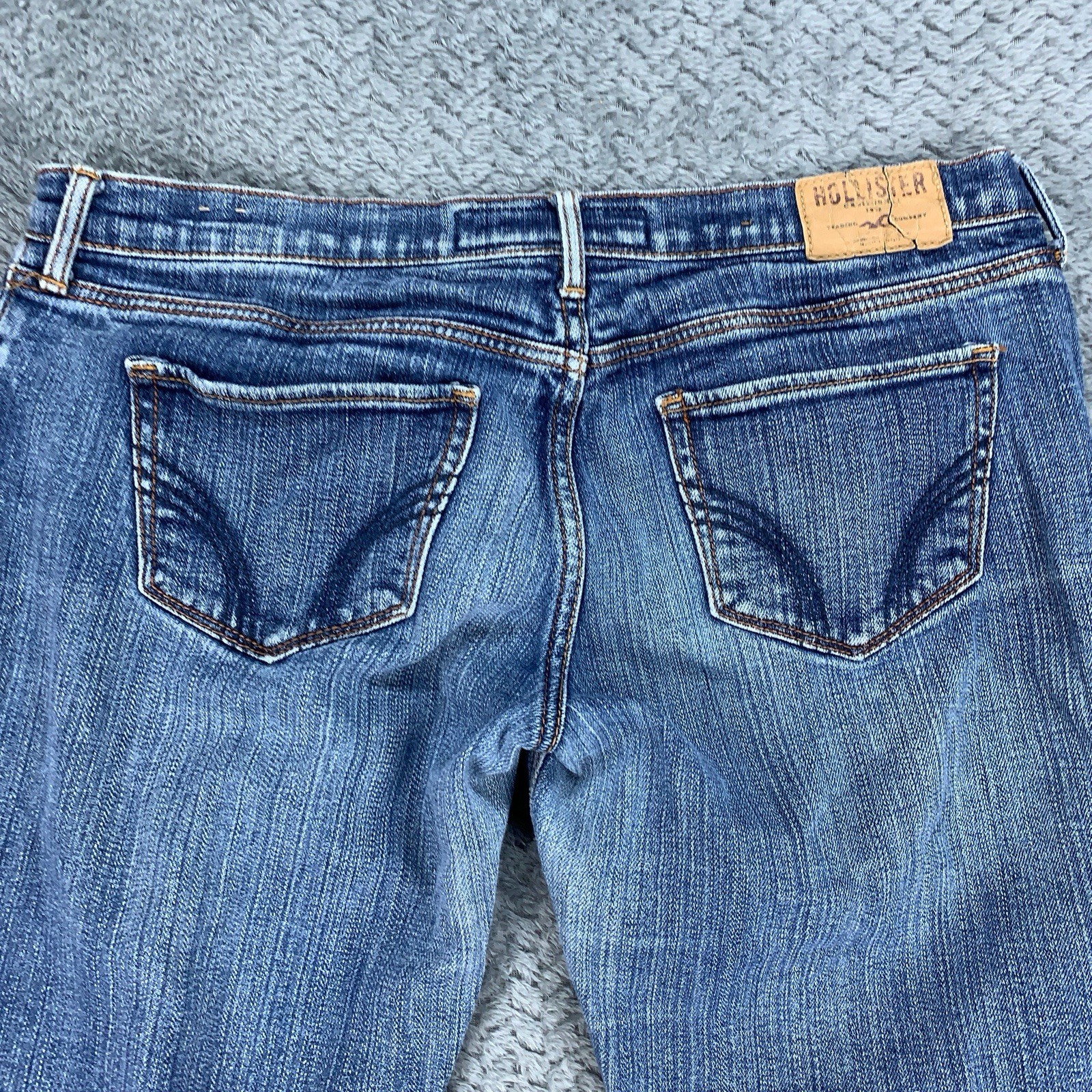 Hollister Socal Stretch Bootcut Jeans Women’s Size 7 Reg Blue Denim Faded