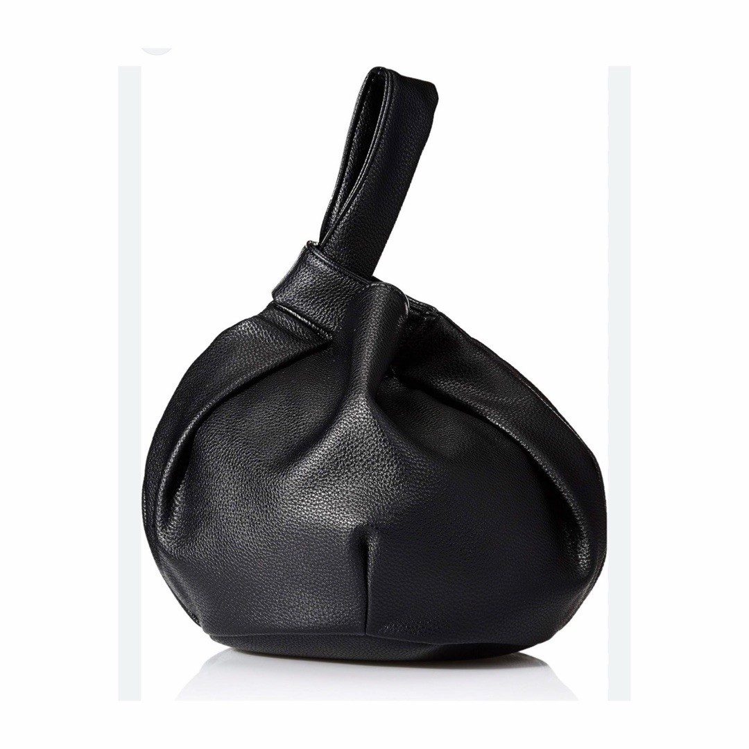 The Drop Women’s Avalon Small Tote Bag 100% Polyurethane Small Wrist Purse BLACK