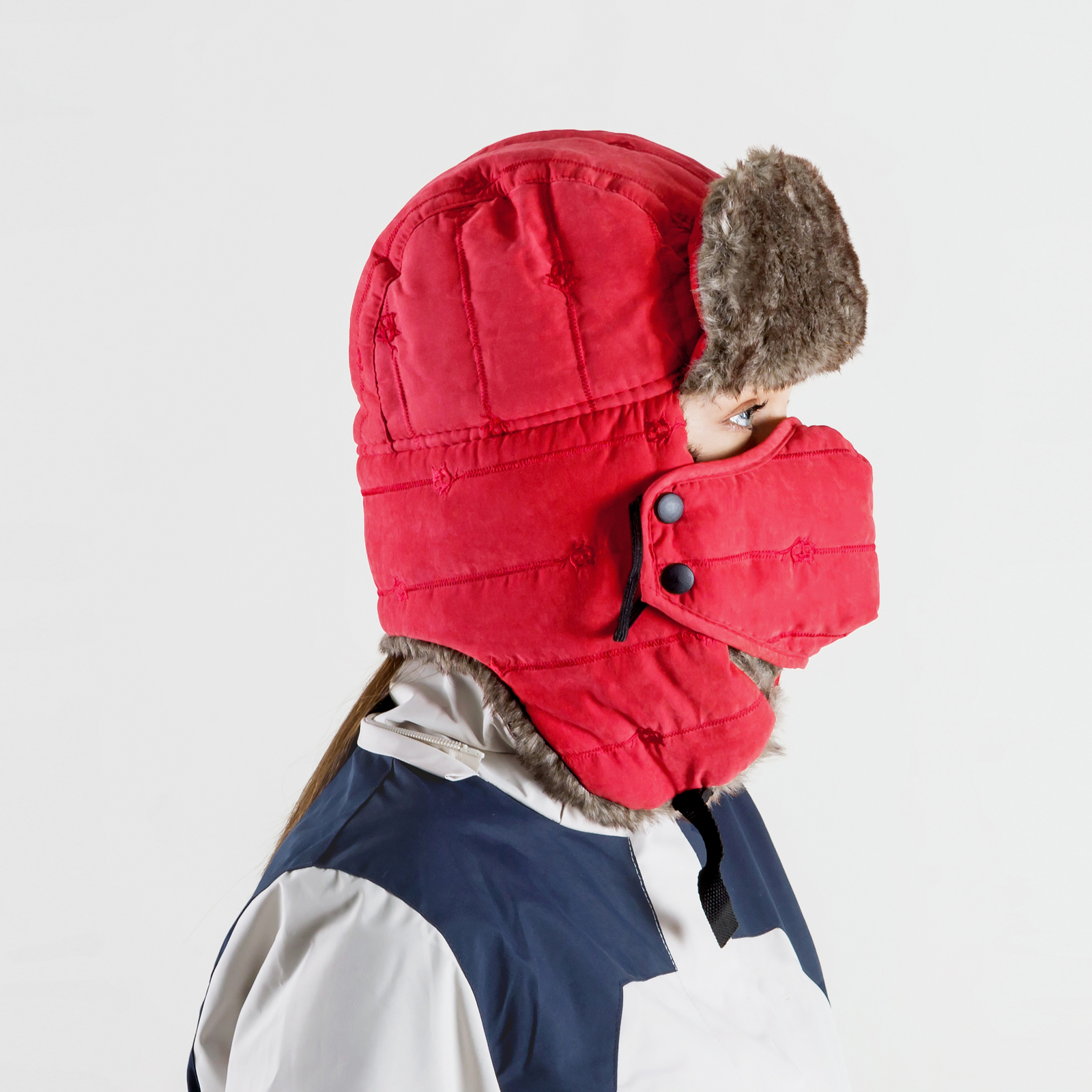 Winter Ear Flap Thermal Hat Fur Warm Snow Ski Cap Hat Face Mask for Cold Weather