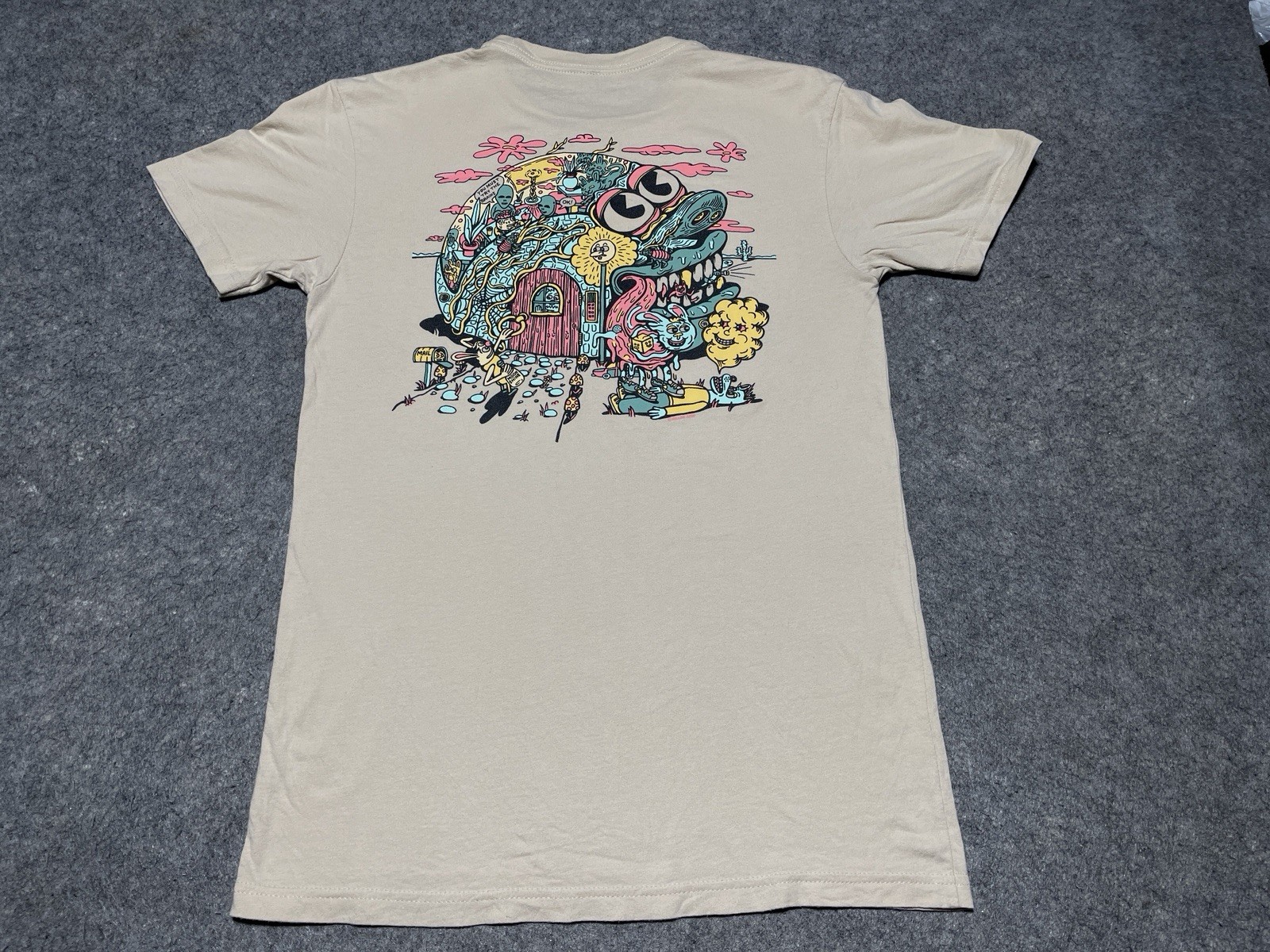 Killer Acid Limited Edition SMALL Light Beige Shirt Try The Brains Moon Shine