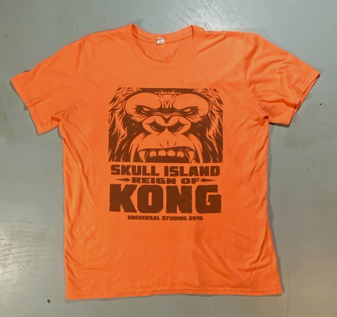 Skull Island Reign of Kong – 2016 Universal Studios, t shirt Adult Size Large
