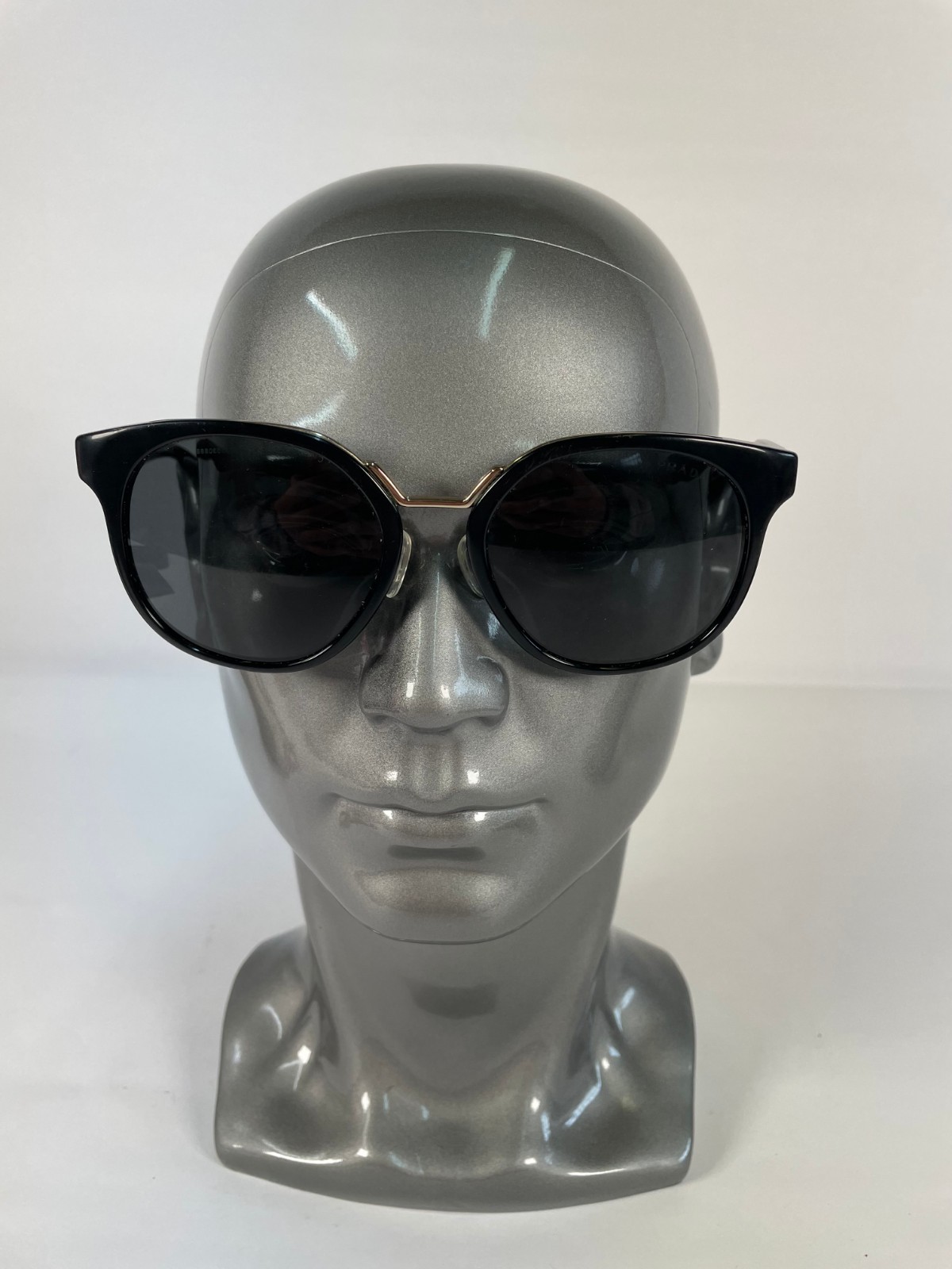 PRADA SPR17T 1AB-5S0 Black Sunglasses 53-20-140 Black Lenses
