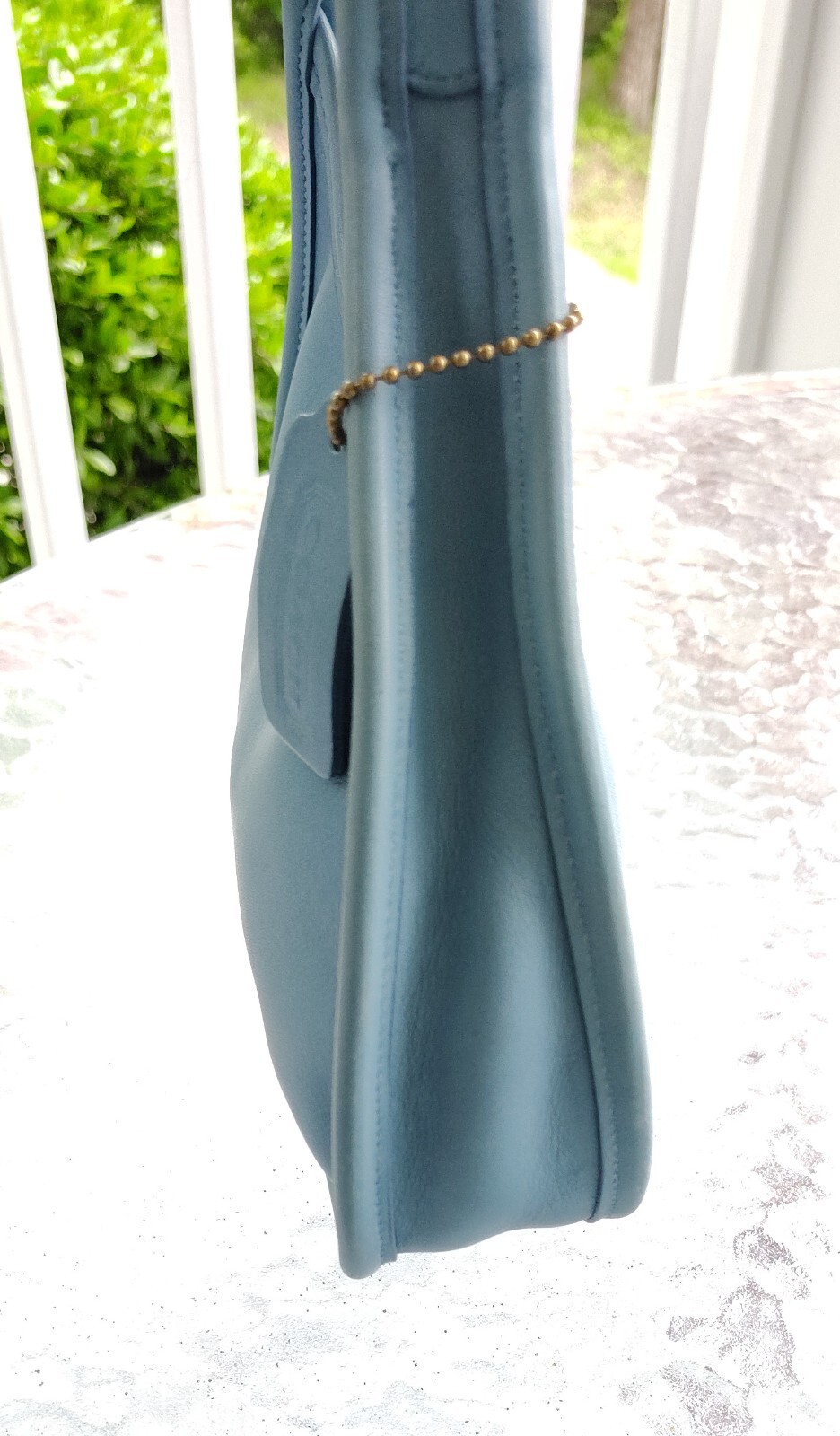 Coach RARE MINI 9027 Sky Blue Leather Ergo Shoulder Bag