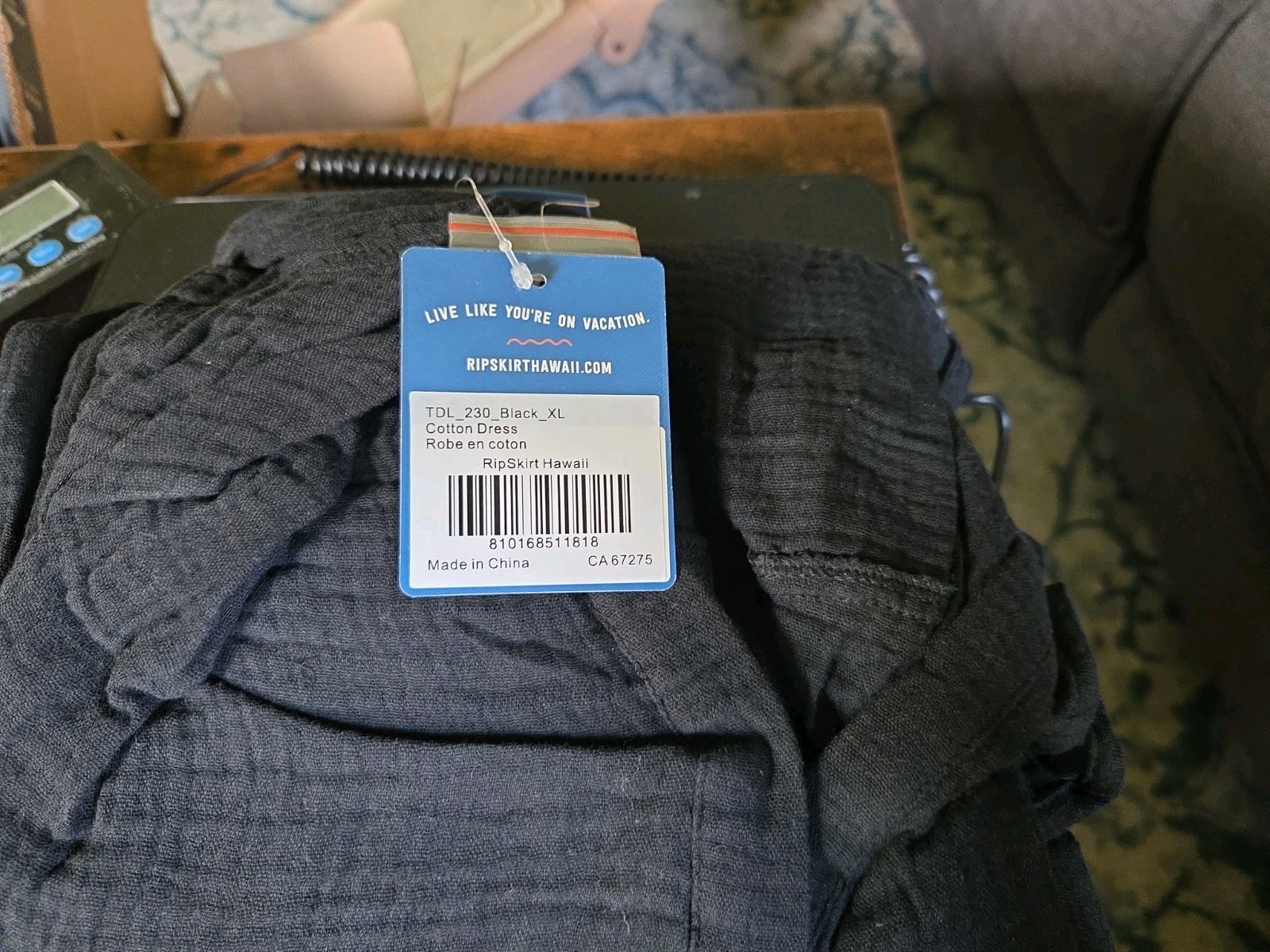 NWT – RIPSKIRT Travel Dress LONG – WOMENS size XL BLACK