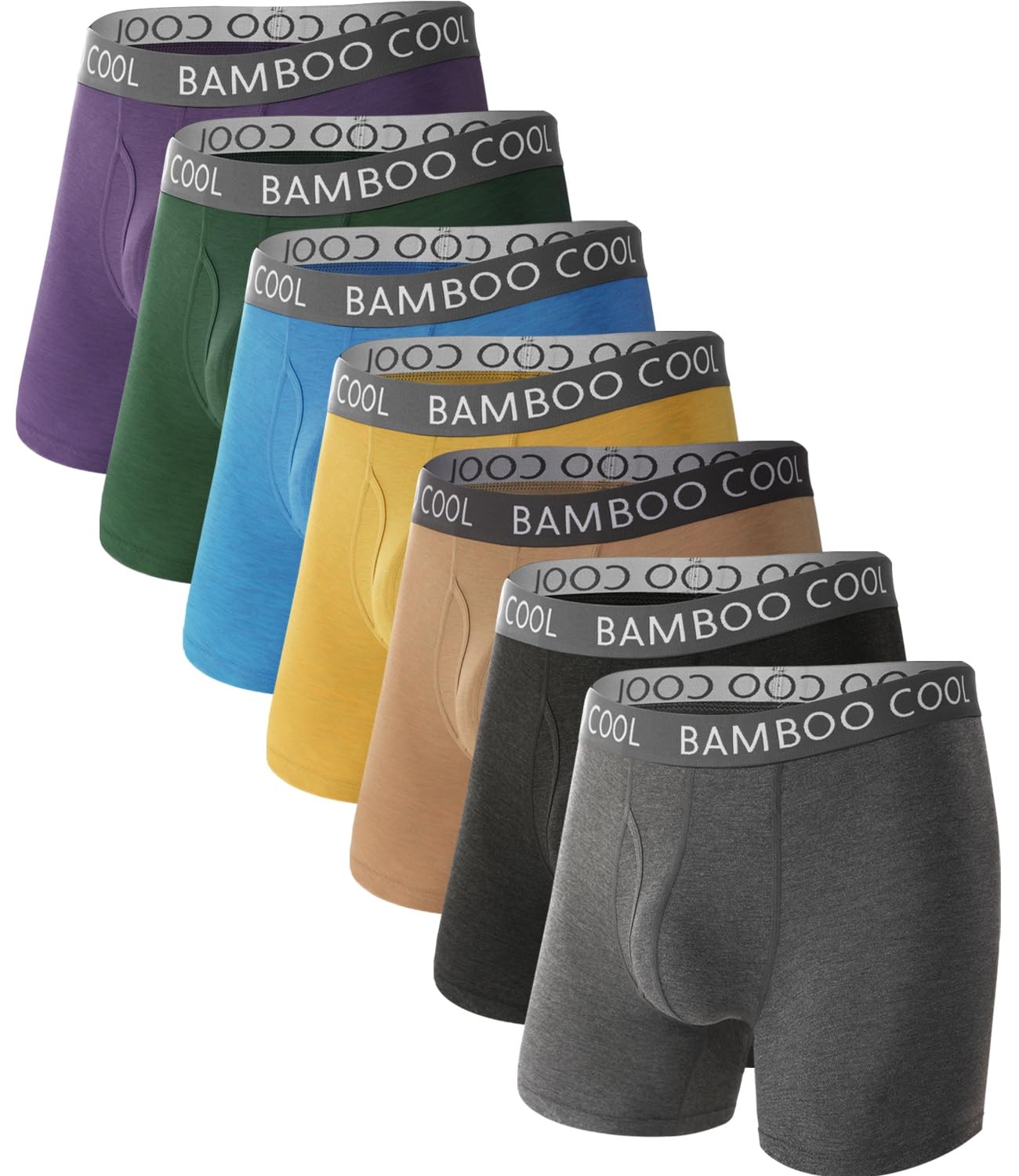 BAMBOO COOL Men’s Ultra ComfortSoft Underwear, Medium, 01-assorted (7 Pack)