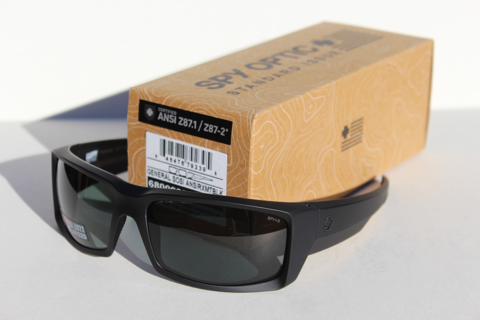 SPY OPTICS General SOSI POLARIZED Sunglasses Matte Black/Gray Green ANSI Z87.1