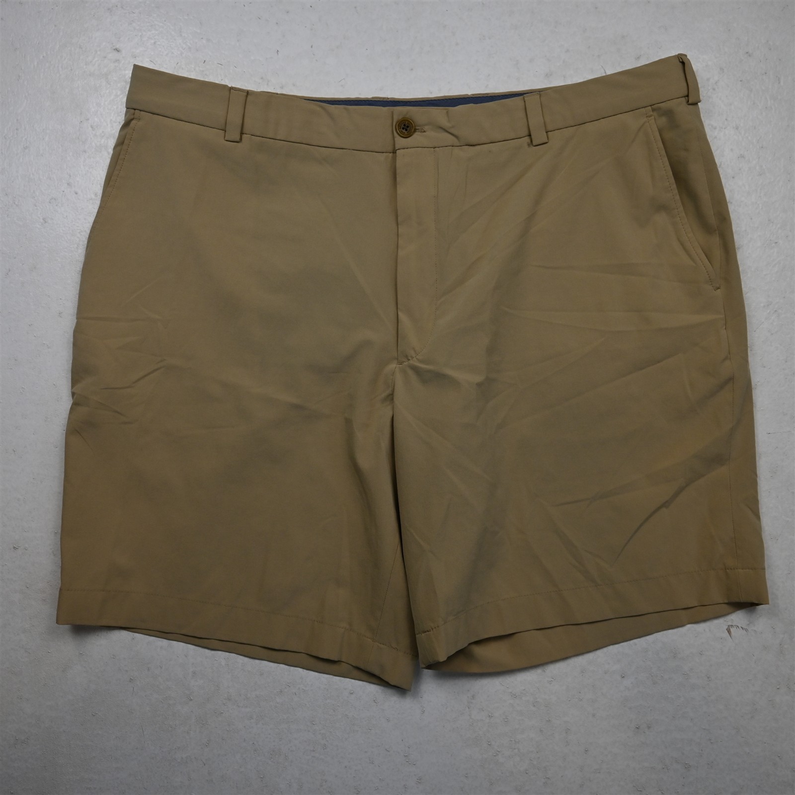 Brooks Brothers 42×8.75″ Khaki Performance Flat Front Dress Mens Shorts