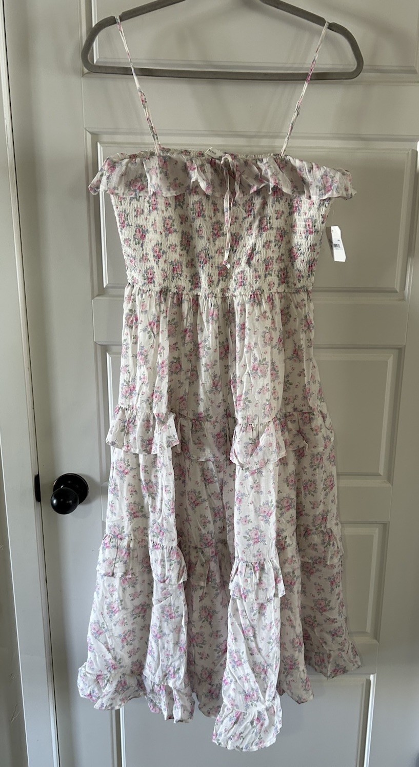 Altar’D State Altard Kathy As Ivory/ Pink Floral Print Dress Size XS $84