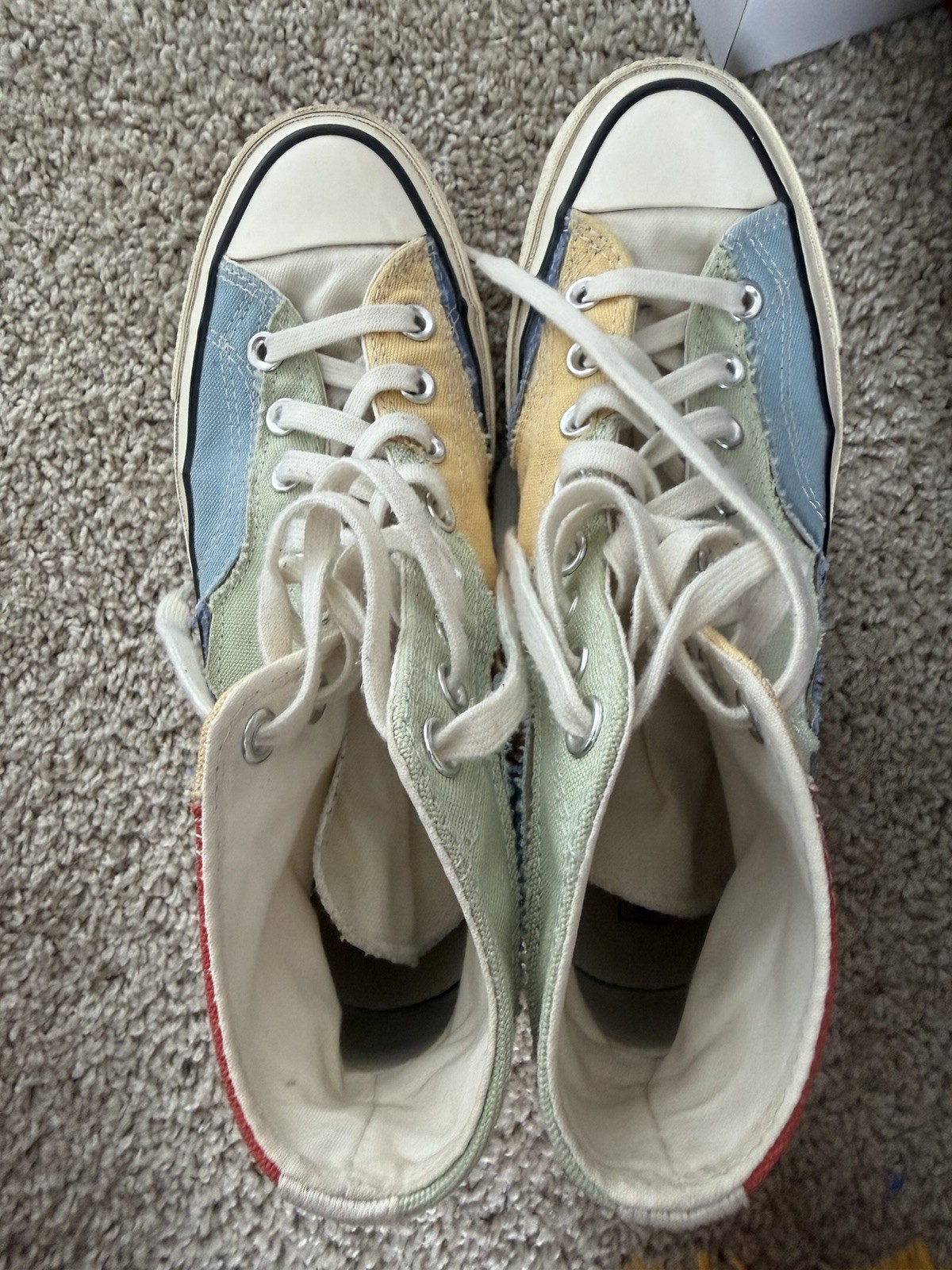 Converse Chuck 70 High Top Crafted Patchwork Olive Aura/Worn Blue A03292C 2022
