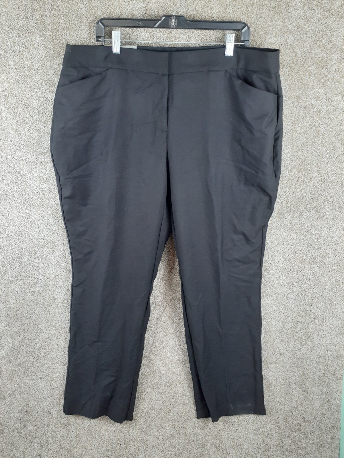 JM Collection Curvy Fit Slim Leg Dress Pants Womens 18W Black Comfort Waist NWT