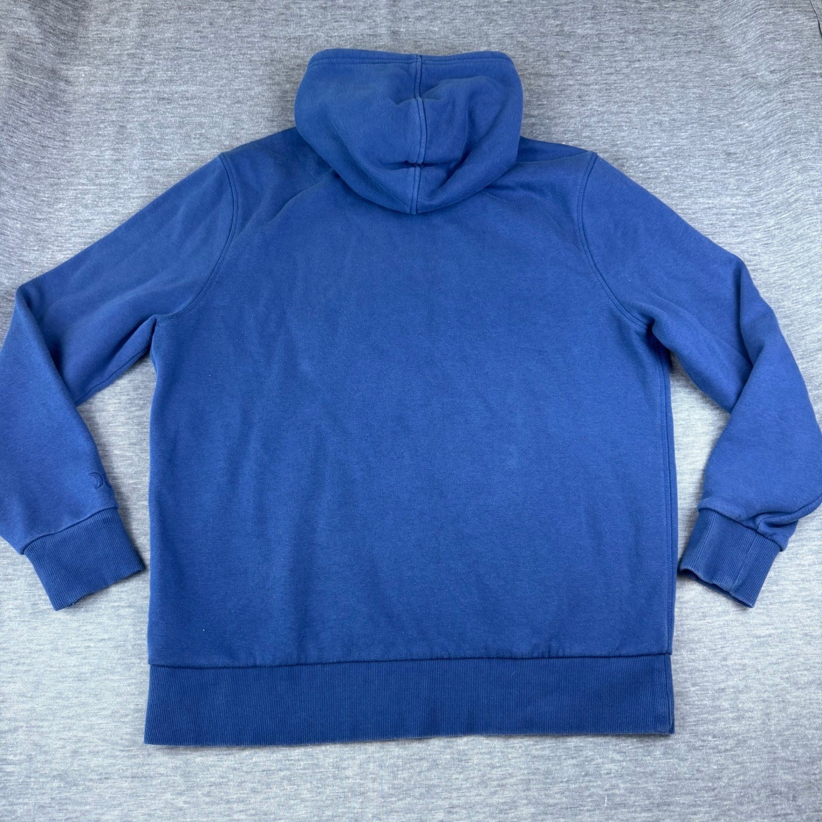 Hurley Y2K Hoodie Blue Pullover Quality Graphic Print Front Drawstring Mens LG