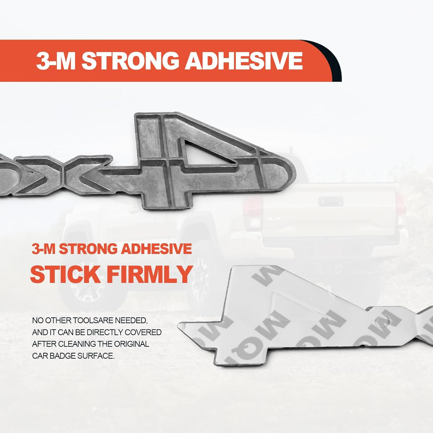 Universal 4X4 3D Logo Emblem – Full Coverage 3/M Adhesive Compatible With 4Run|T