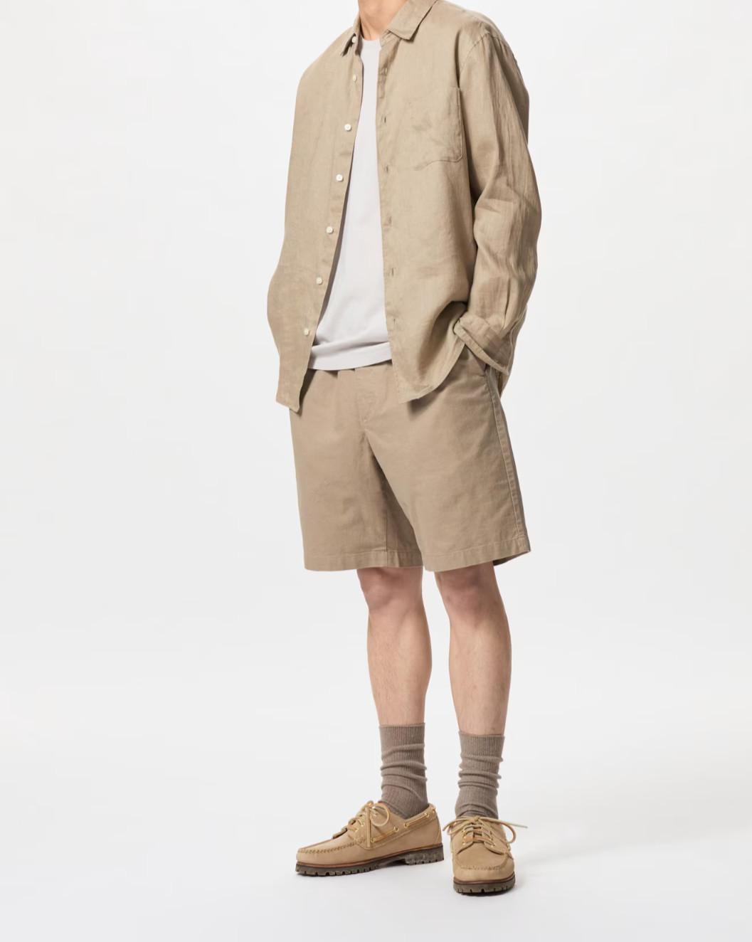 UNIQLO Linen Blend Easy Shorts | 5″ Lightweight Vacation Cool material