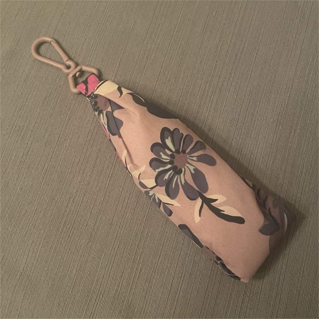 Key chain. Umbrella Pink Purple Floral Pattern with Strap-Vera Bradley