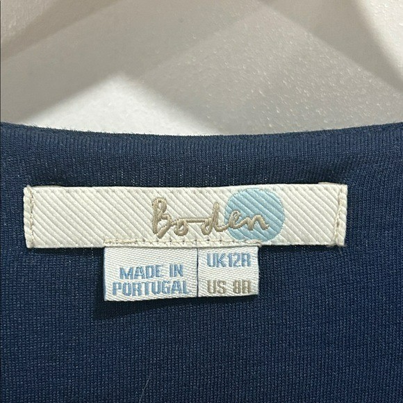 Boden Henrietta Faux Wrap Knee Length Dress in Shades of Blue – Size 8