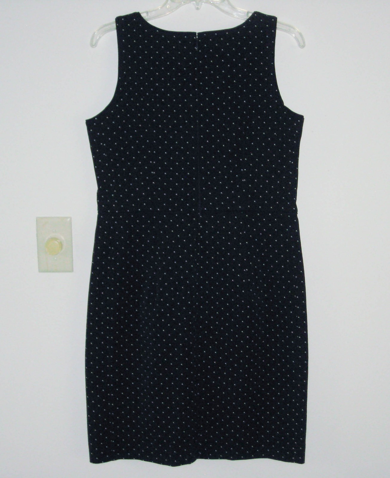 NWT Tommy Hilfiger Dress size 10 Navy w/ small white dots 94% Cotton 6% Elastane