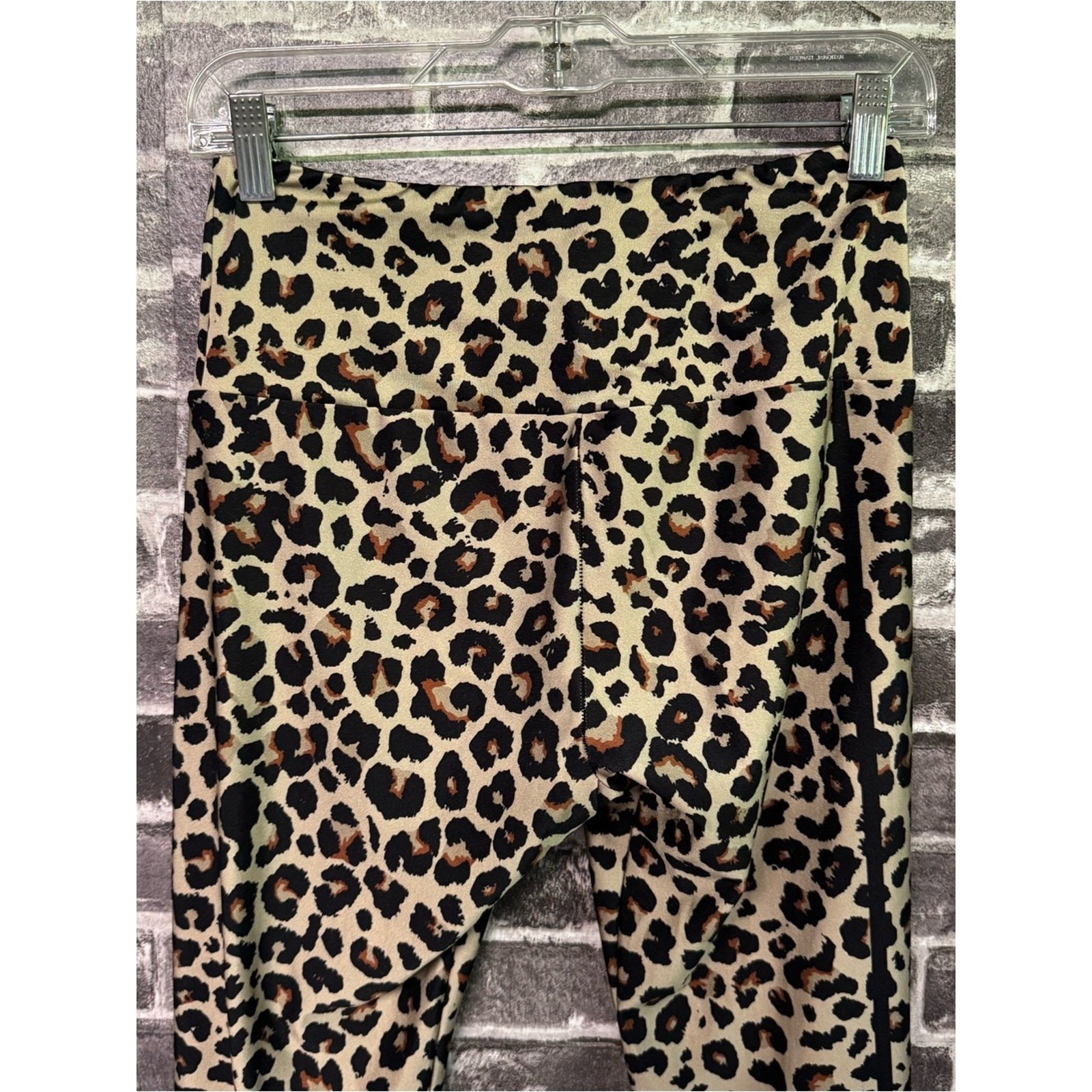 Goldsheep Classic Leopard Leggings brown black shine SIZE LARGE L