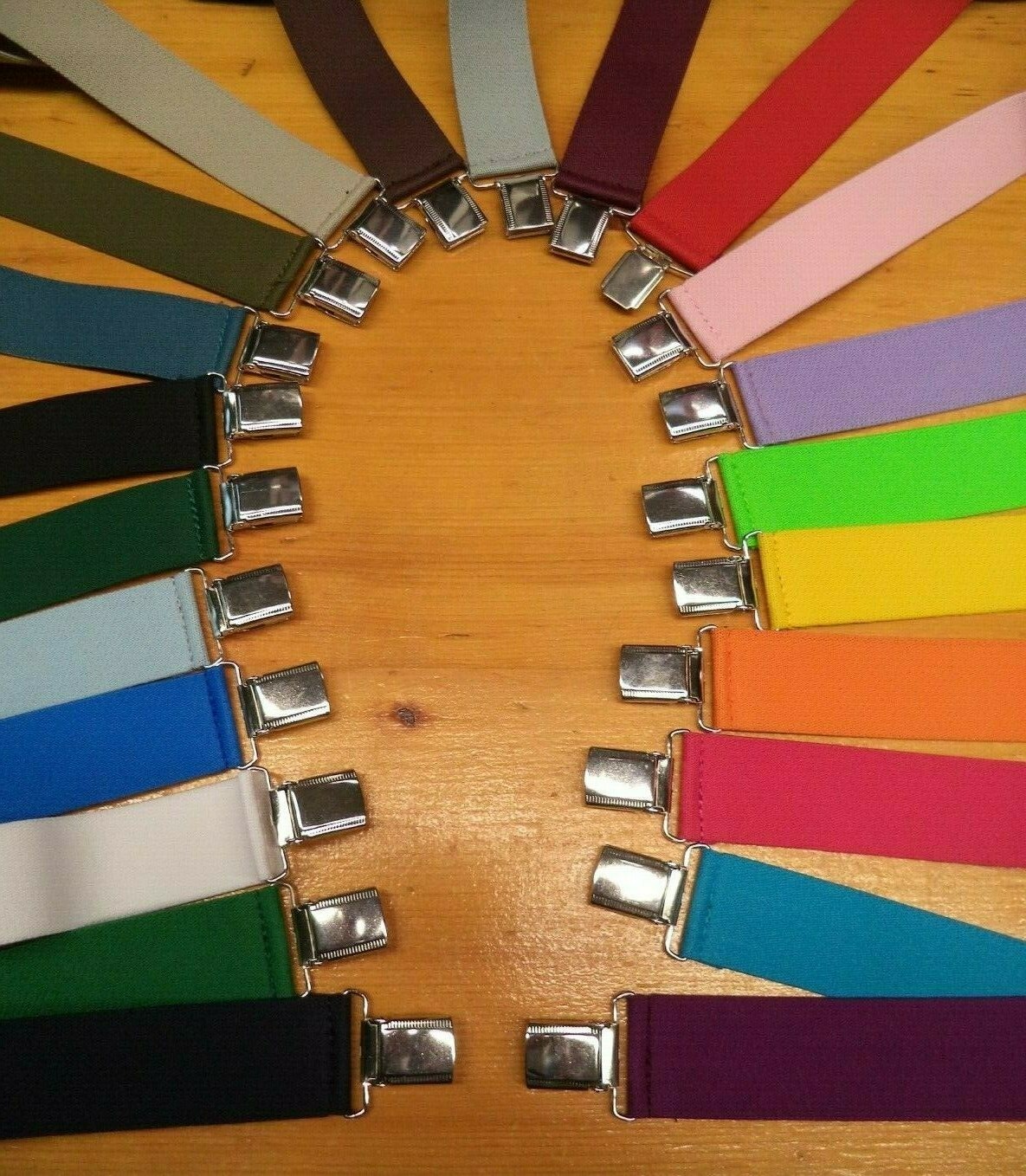 Solid Color Brace Available in 22 Colors in 36mm – 100% Made in Italy