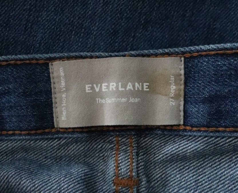 Everlane Women’s Sz 27R The Summer Distressed High Rise Medium Wash Denim Jeans